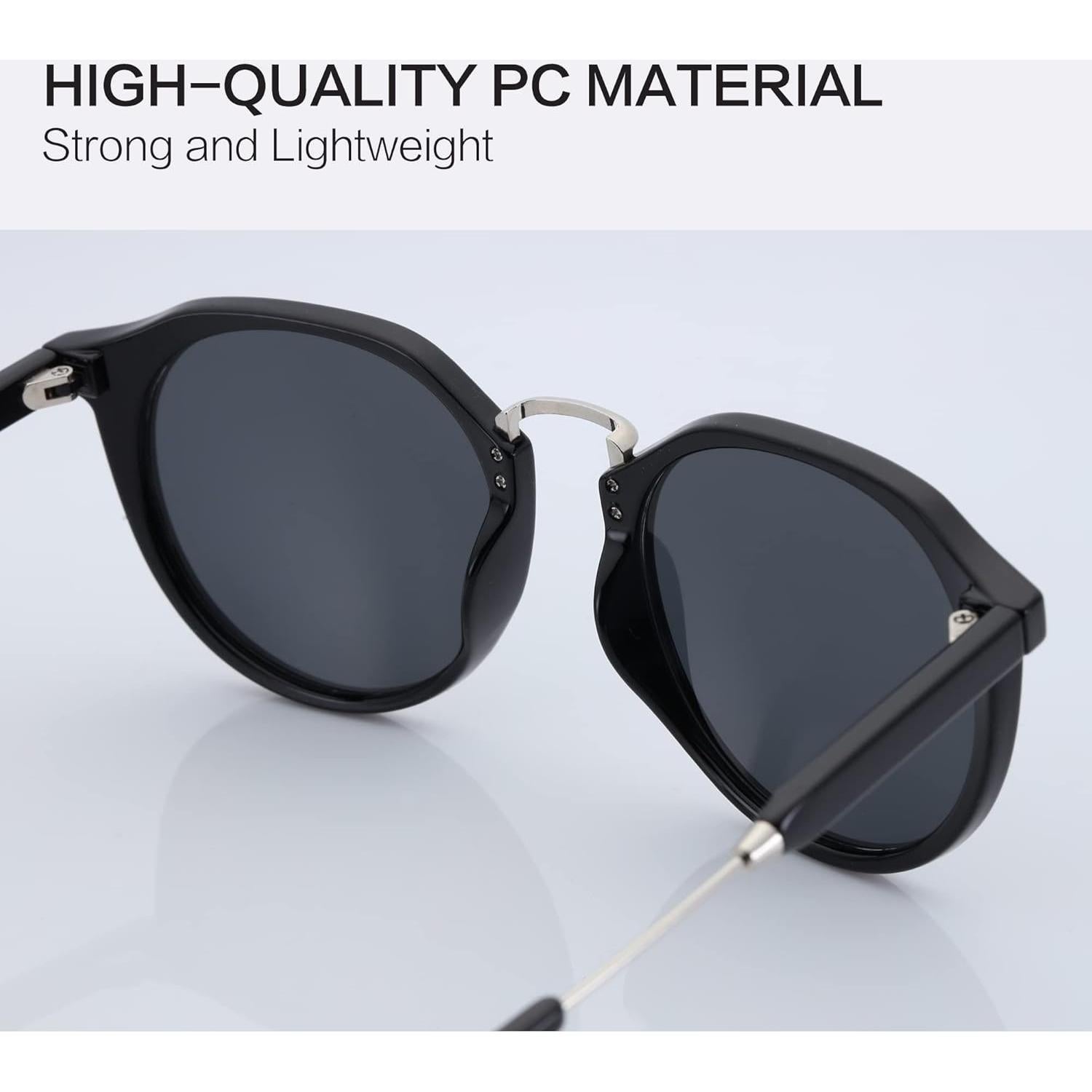 Gafas de sol polarizadas ZENOTTIC UV400 retro redondas unisex