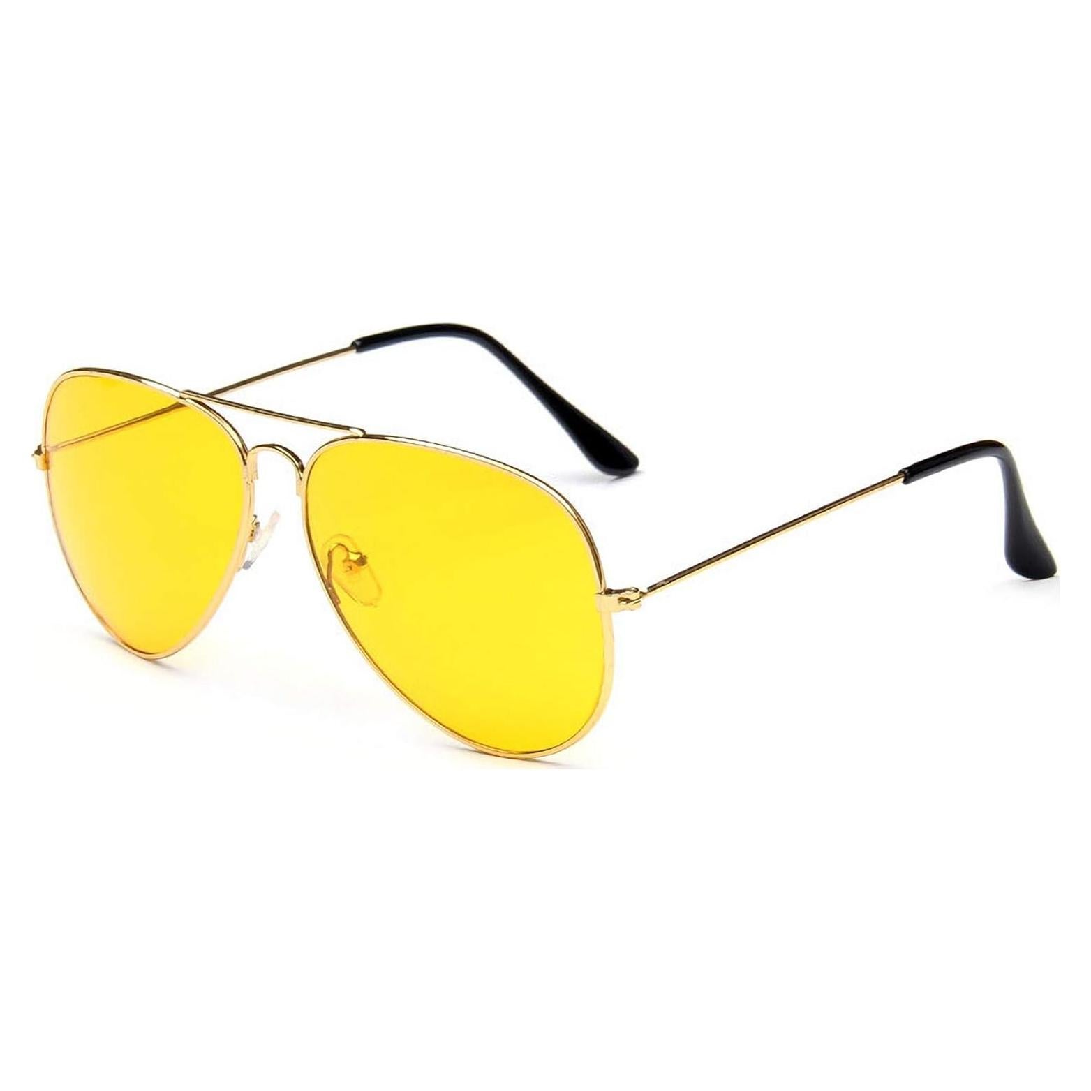 Gafas de sol WODISON vintage espejo metal marco dorado