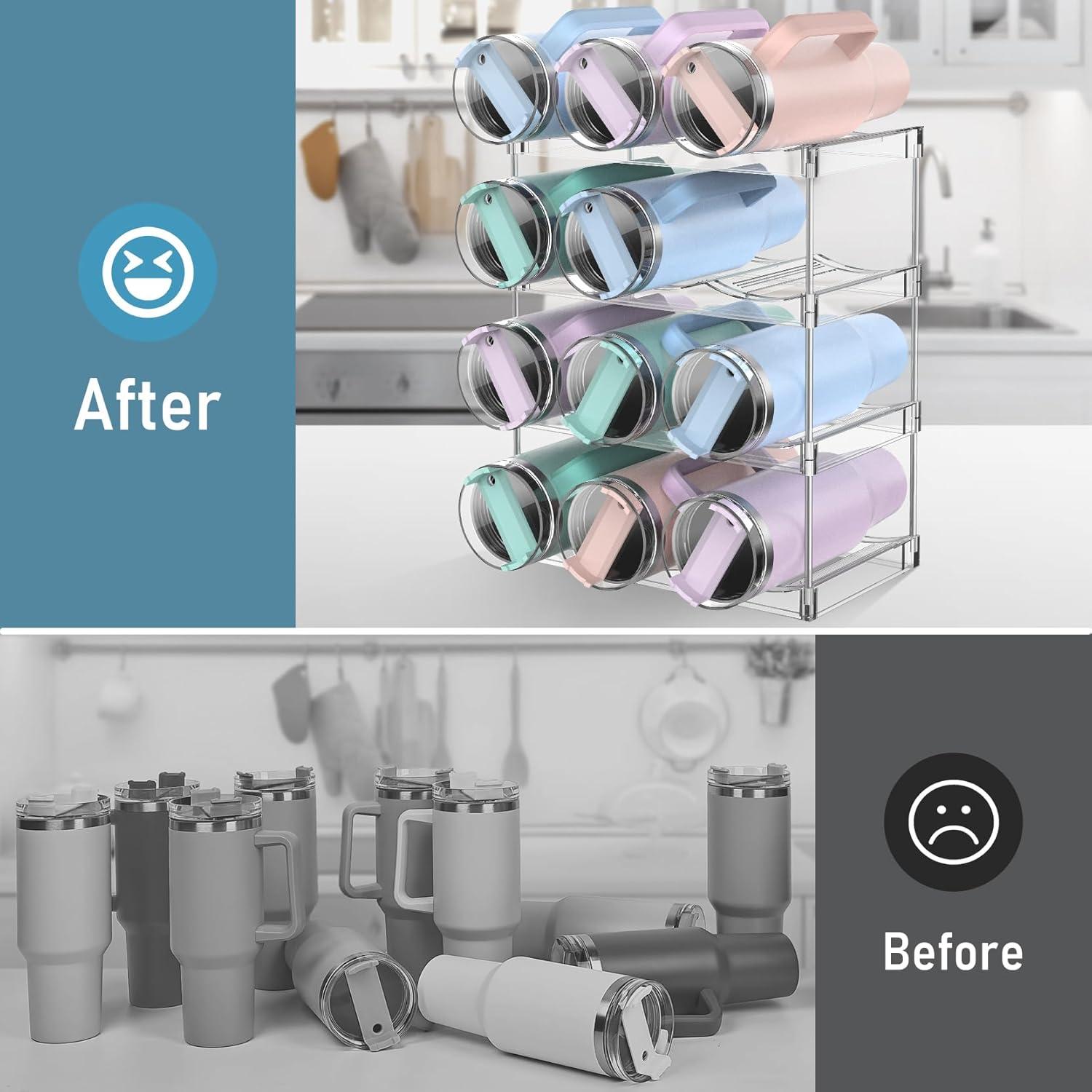 Organizador de Botellas HAILMAJOR para 12 Tazas Stanley 40 oz