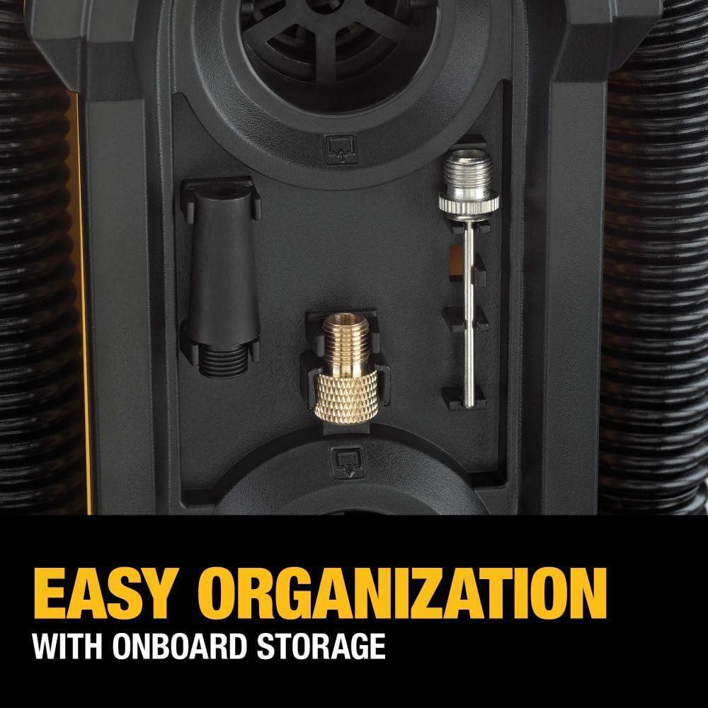 Inflador de Neumáticos DEWALT 20V MAX, Compacto y Portátil