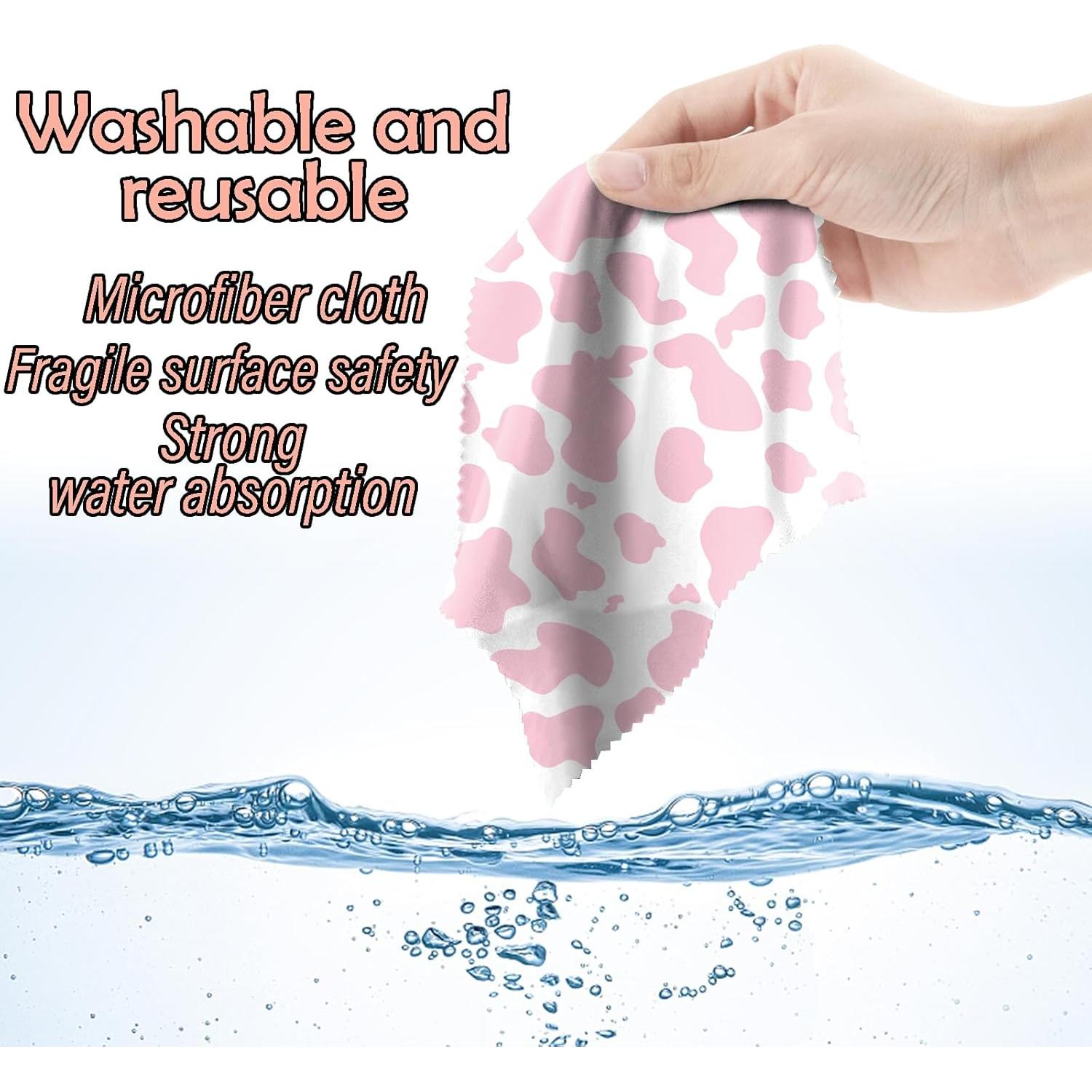 Paño de limpieza de gafas BHAHB 6 PCS microfibra leopardo