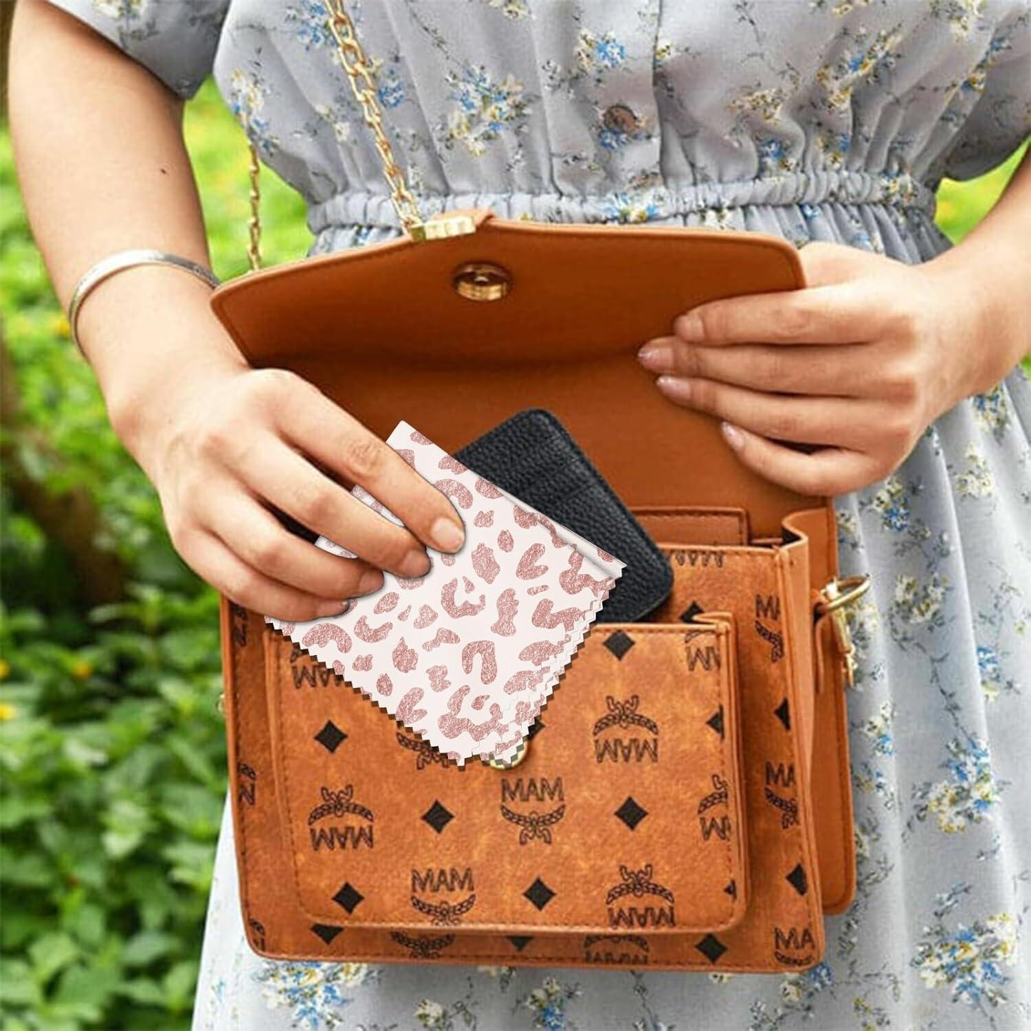 Paño de limpieza de gafas BHAHB 6 PCS microfibra leopardo