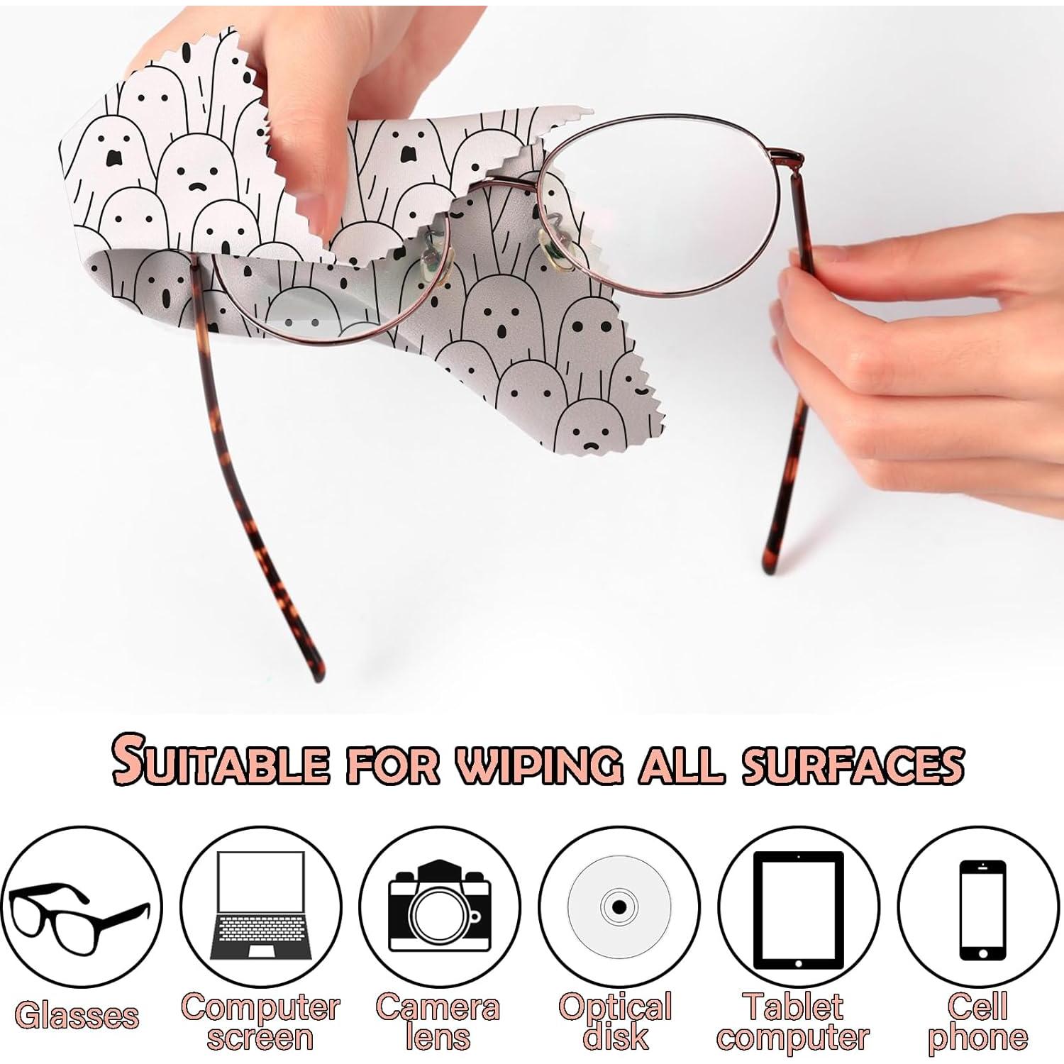 Paño de limpieza de gafas BHAHB 6 PCS microfibra 16x16 cm