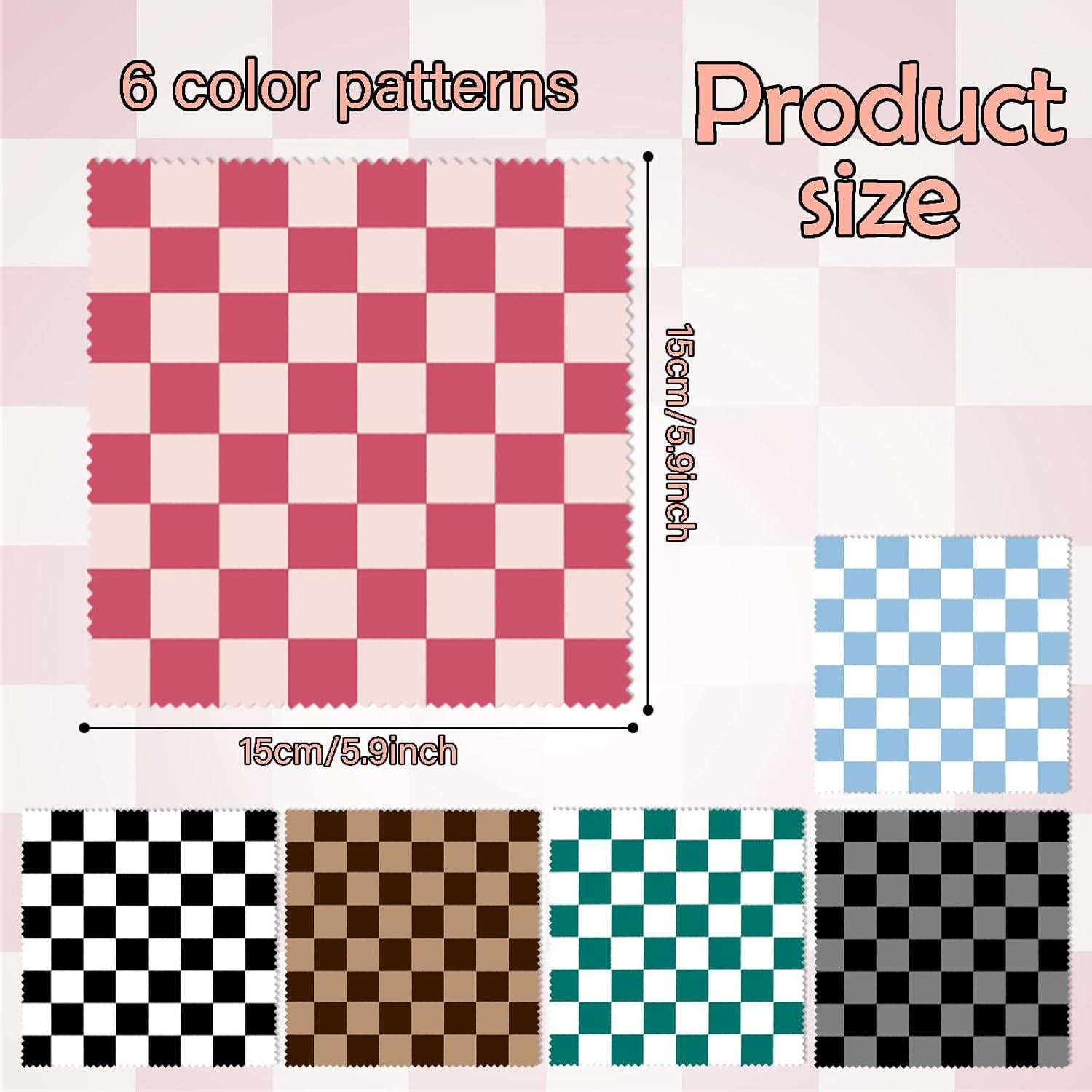 Paño de limpieza de gafas BHAHB 6 PCS microfibra 16x16 cm