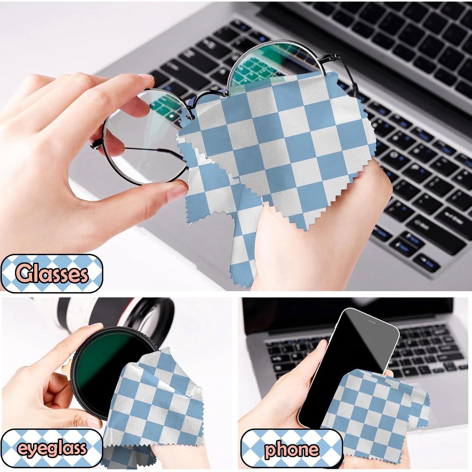 Paño de limpieza de gafas BHAHB 6 PCS microfibra 16x16 cm