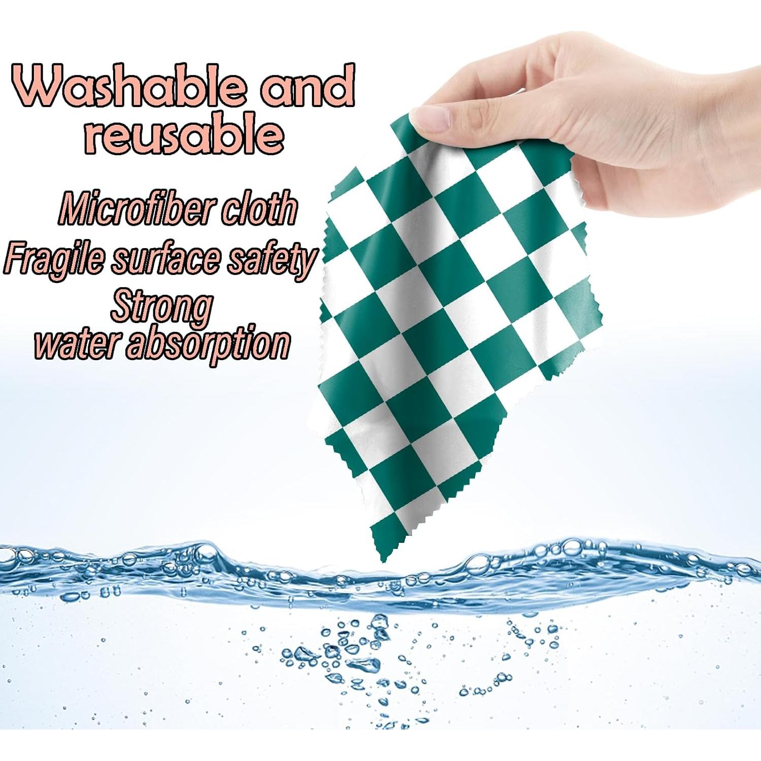 Paño de limpieza de gafas BHAHB 6 PCS microfibra 16x16 cm