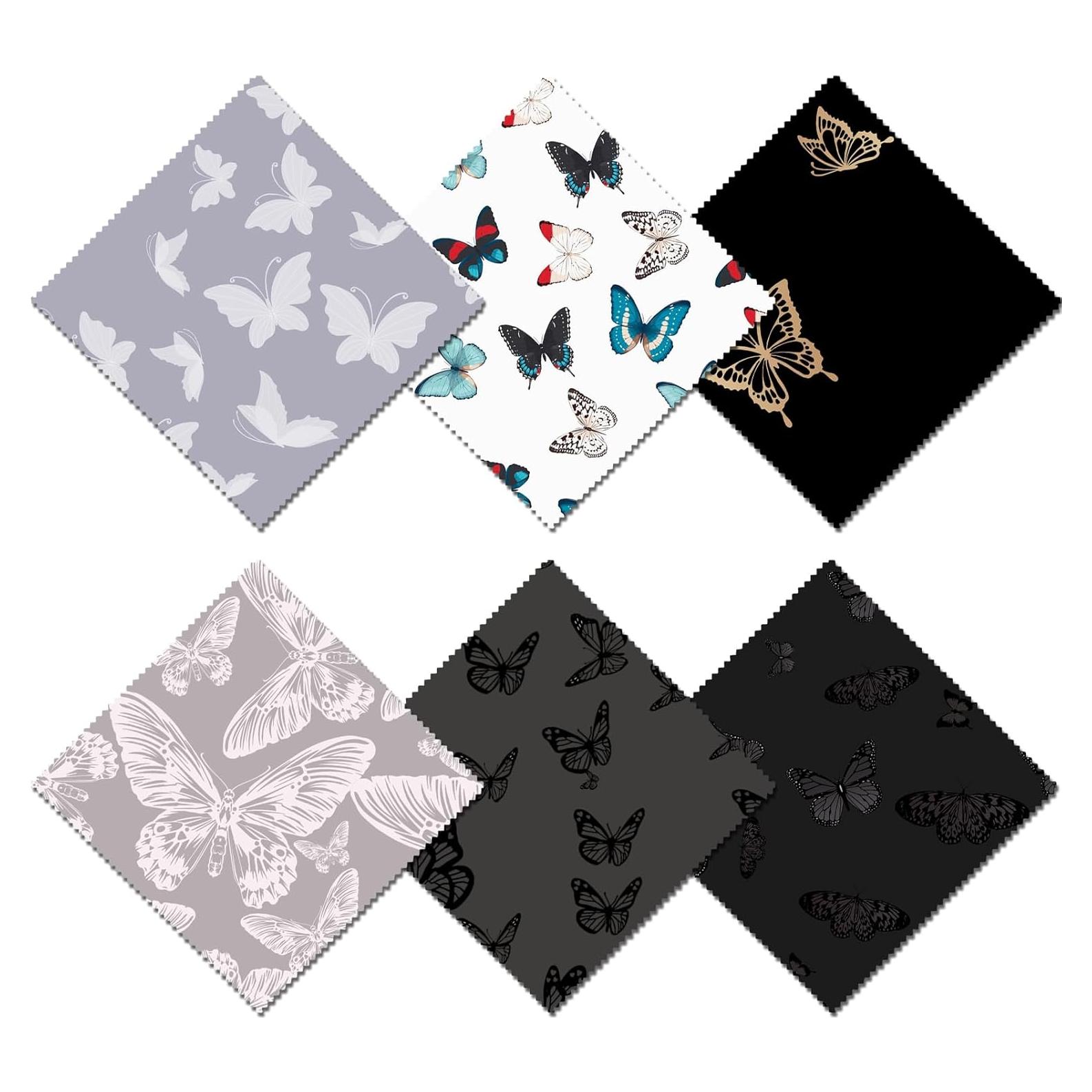 Paño de limpieza de gafas BHAHB 6 PCS microfibra mariposa