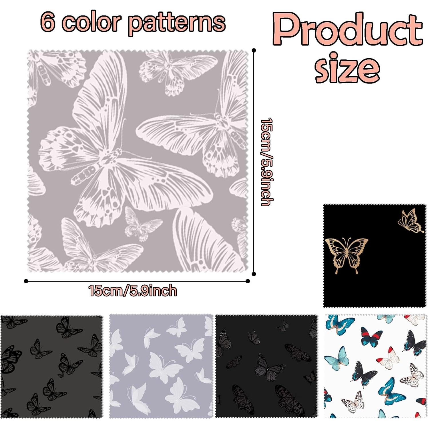 Paño de limpieza de gafas BHAHB 6 PCS microfibra mariposa