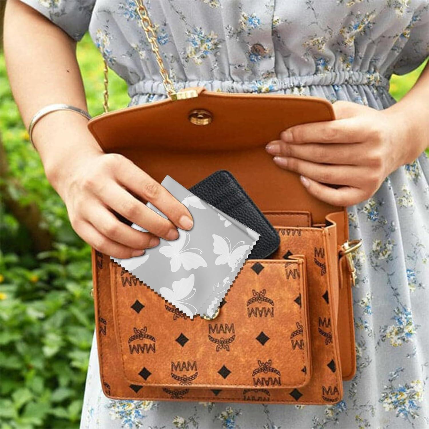 Paño de limpieza de gafas BHAHB 6 PCS microfibra mariposa