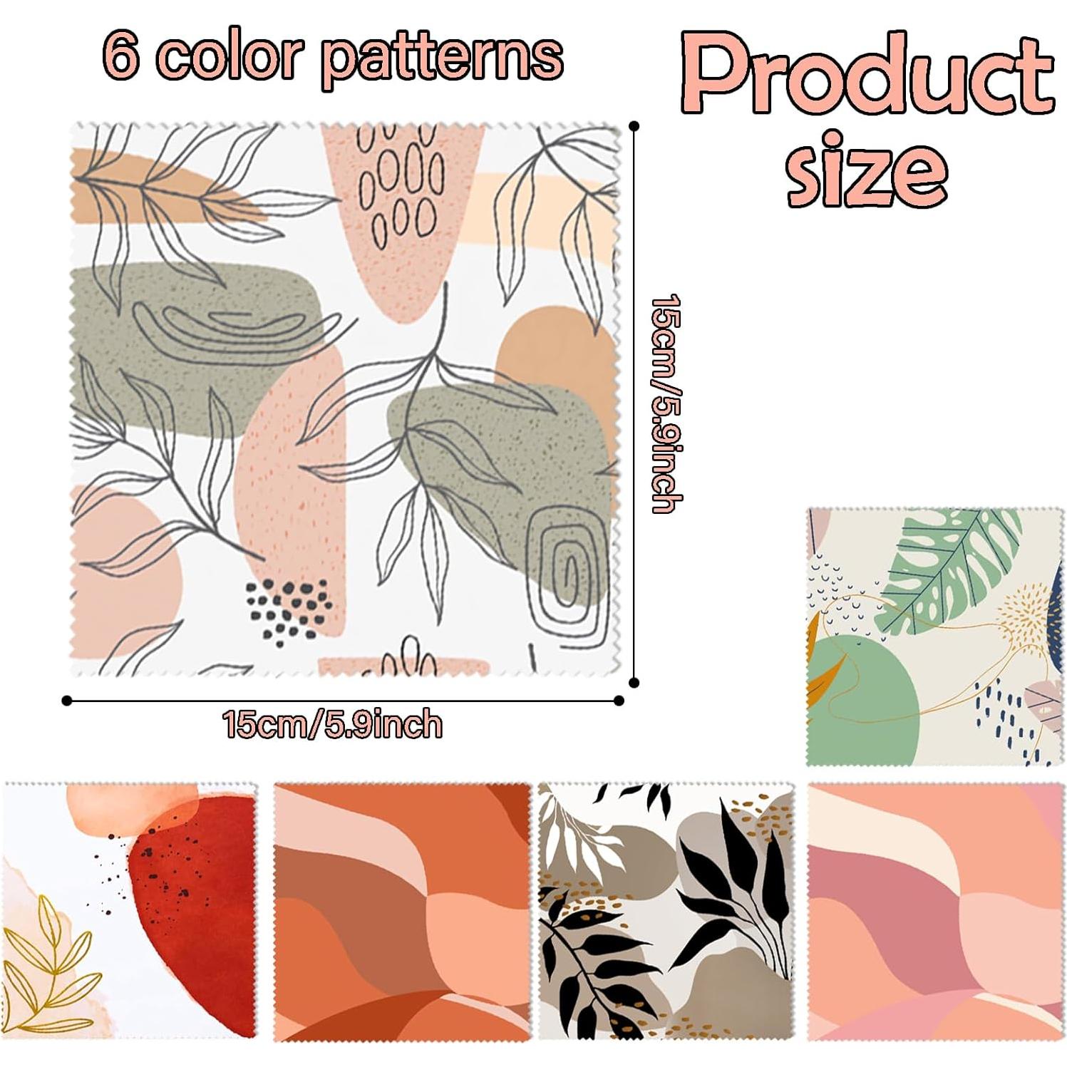 Paño de limpieza de gafas BHAHB 6 PCS microfibra 16x16 cm