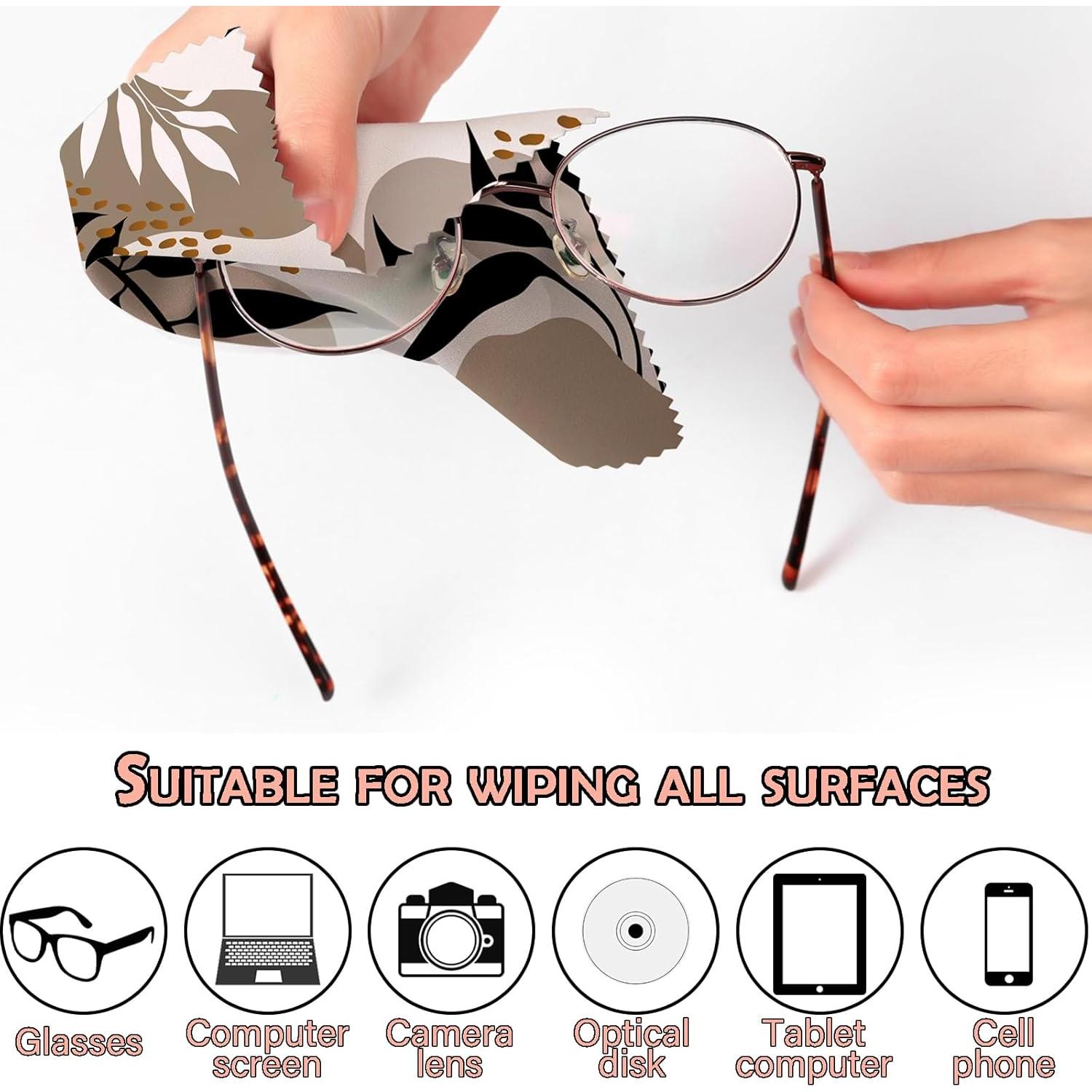 Paño de limpieza de gafas BHAHB 6 PCS microfibra 16x16 cm