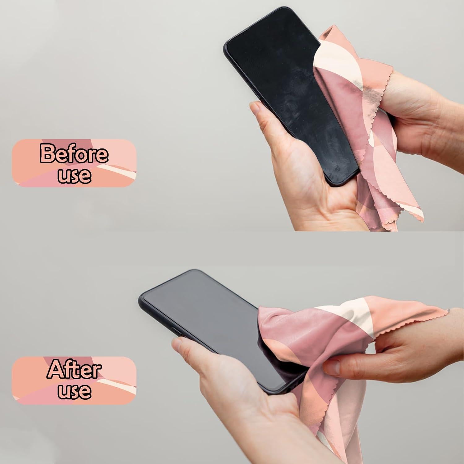 Paño de limpieza de gafas BHAHB 6 PCS microfibra 16x16 cm