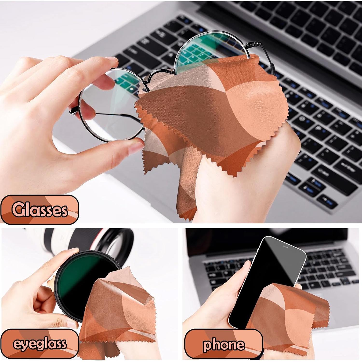 Paño de limpieza de gafas BHAHB 6 PCS microfibra 16x16 cm