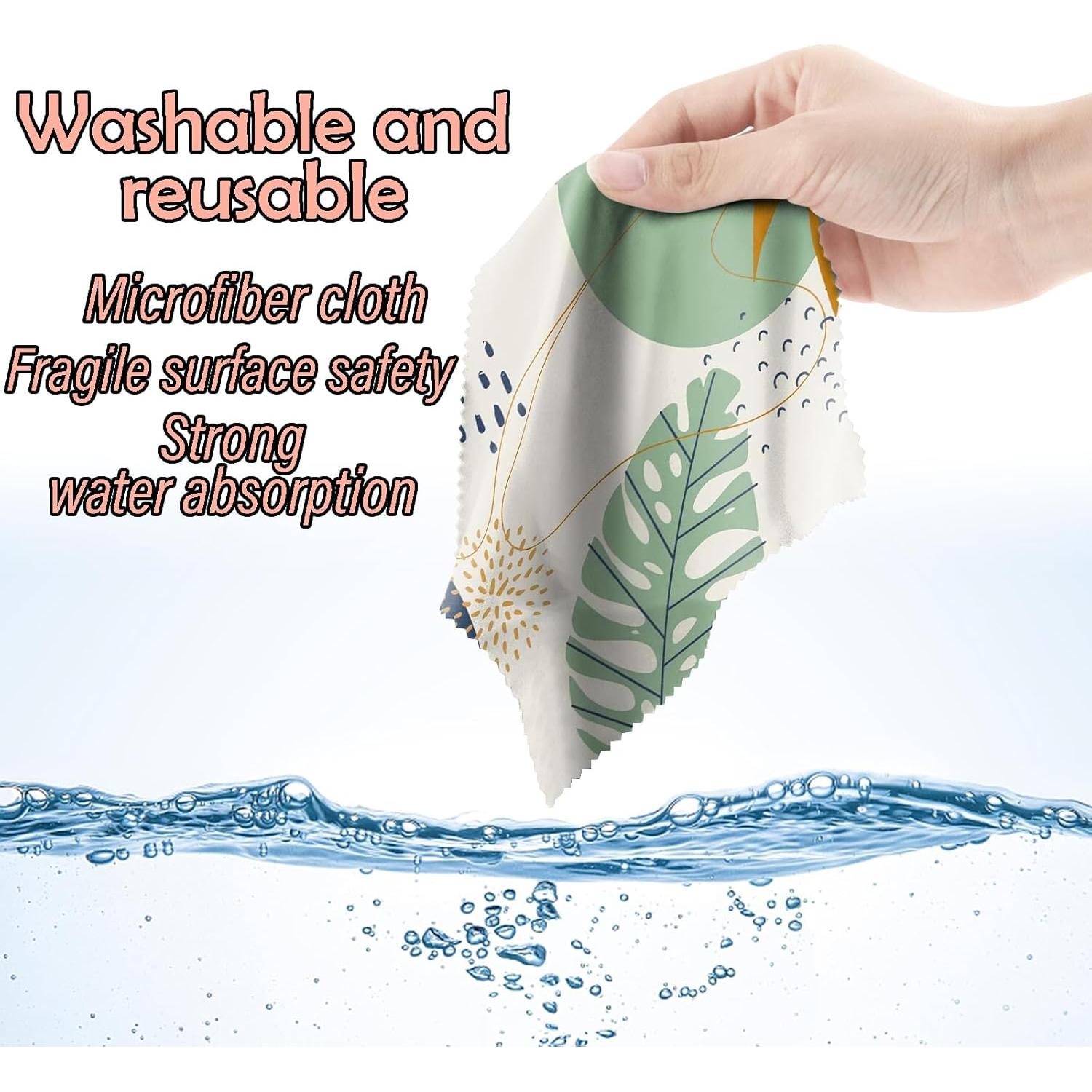 Paño de limpieza de gafas BHAHB 6 PCS microfibra 16x16 cm