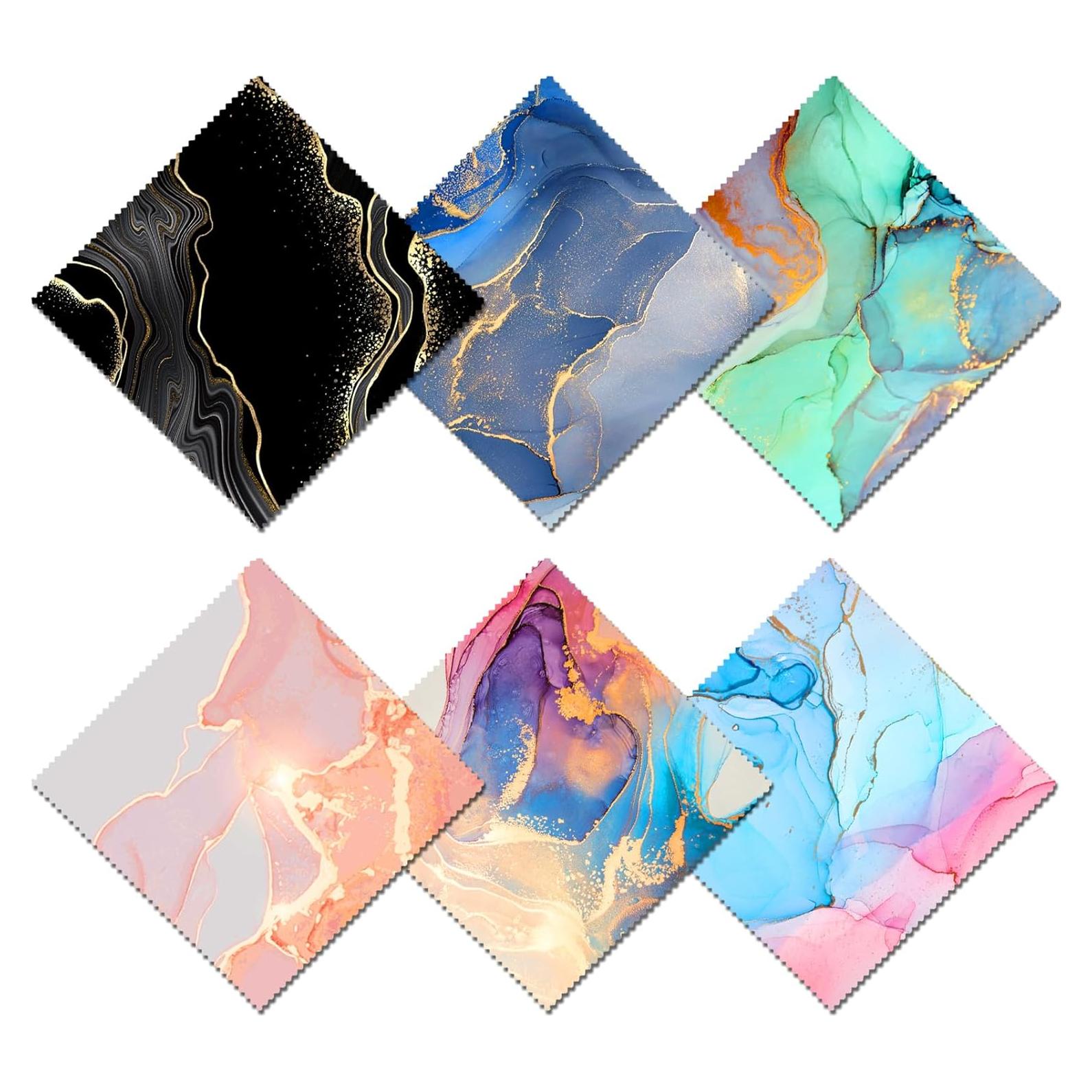 Paño de limpieza de gafas BHAHB 6 PCS microfibra mármol