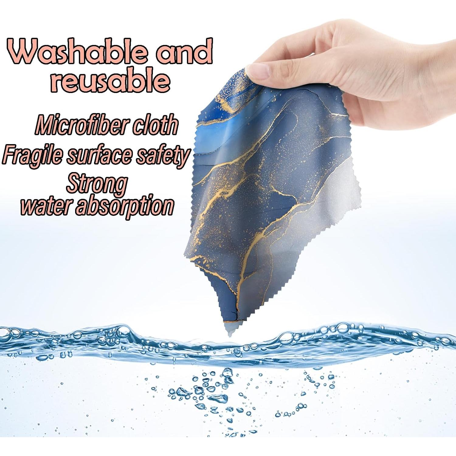 Paño de limpieza de gafas BHAHB 6 PCS microfibra mármol