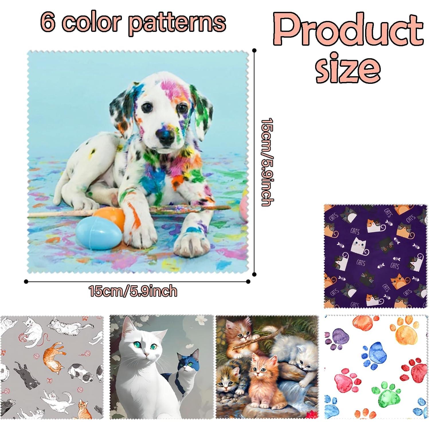 Paño de limpieza de gafas BHAHB 6 PCS microfibra 16x16 cm