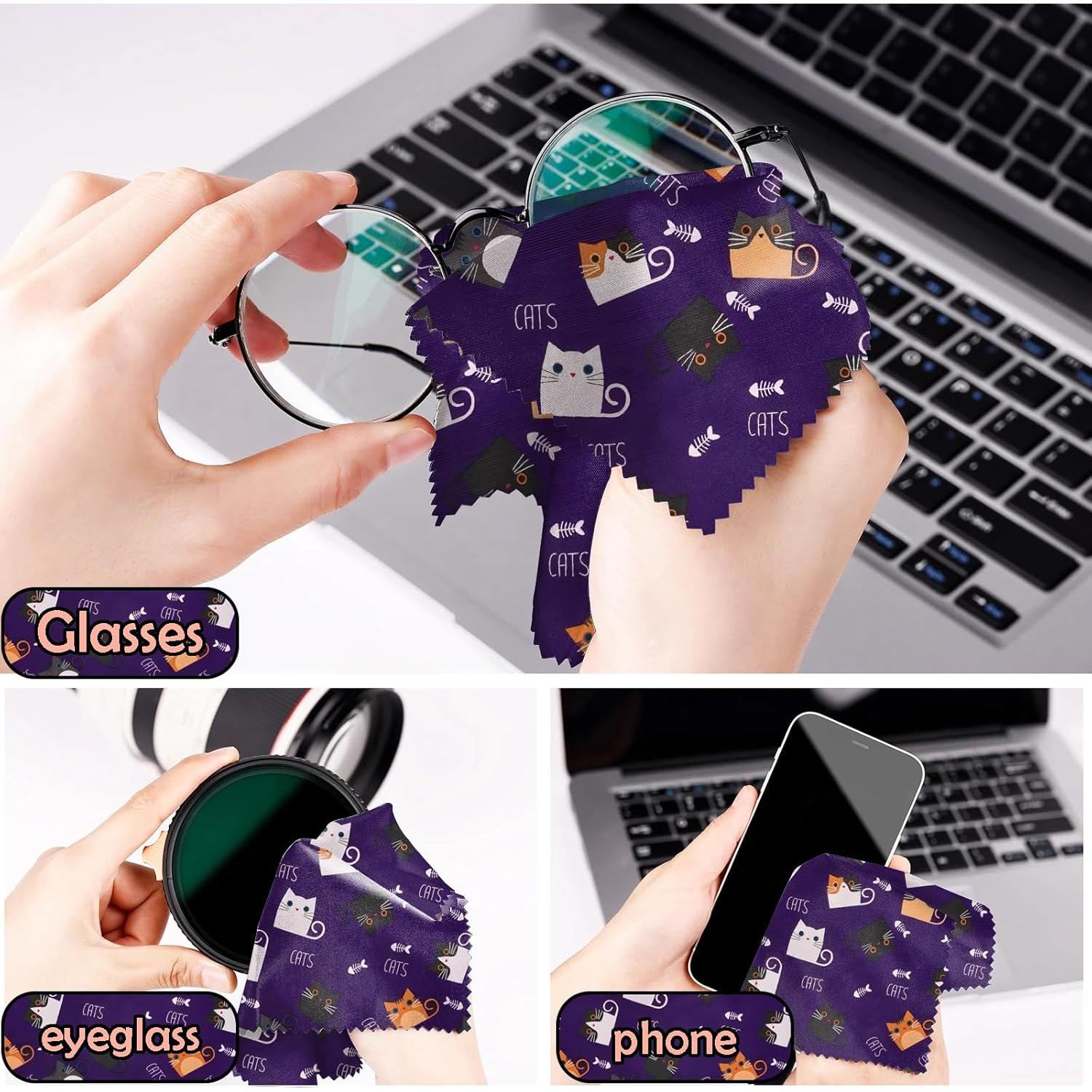 Paño de limpieza de gafas BHAHB 6 PCS microfibra 16x16 cm