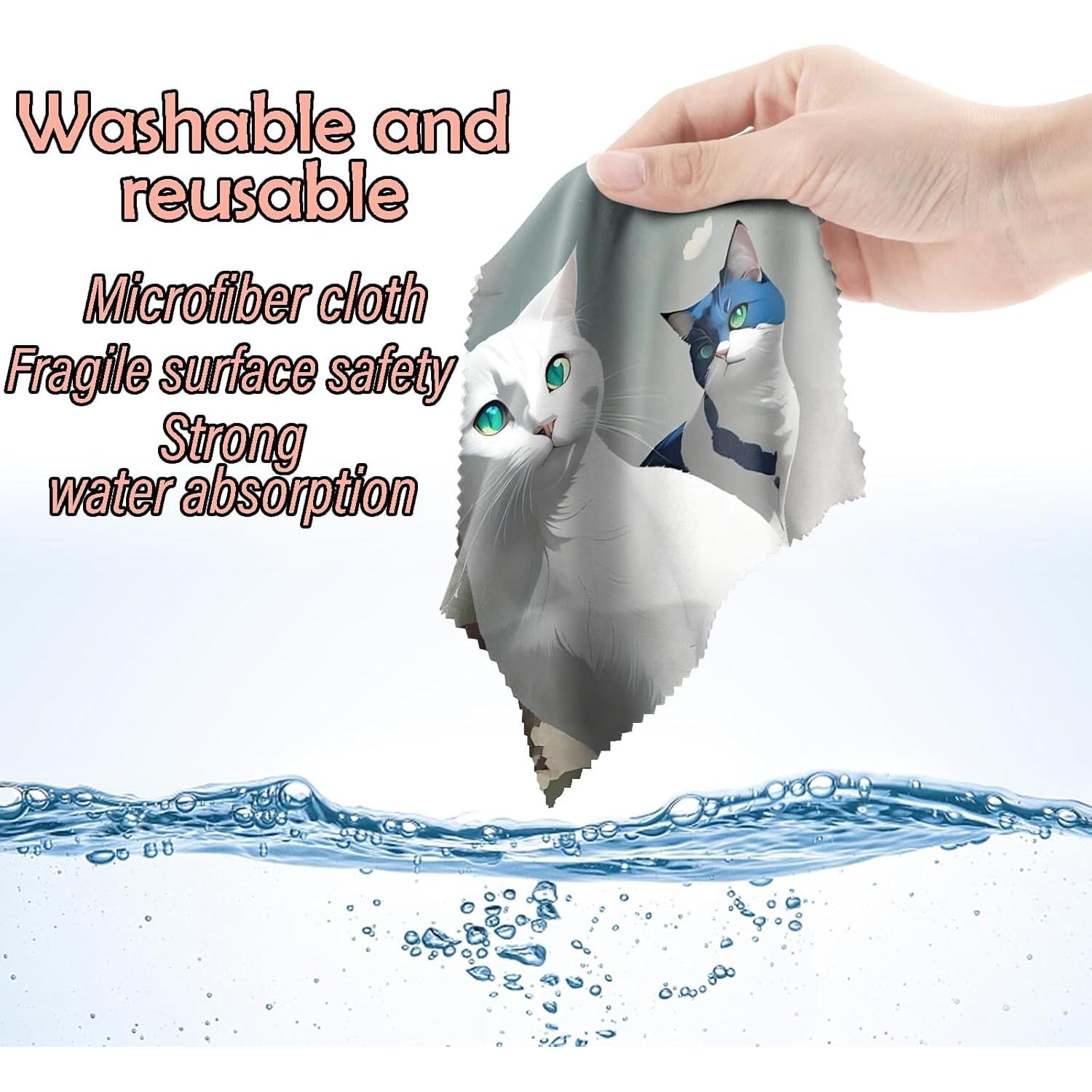 Paño de limpieza de gafas BHAHB 6 PCS microfibra 16x16 cm