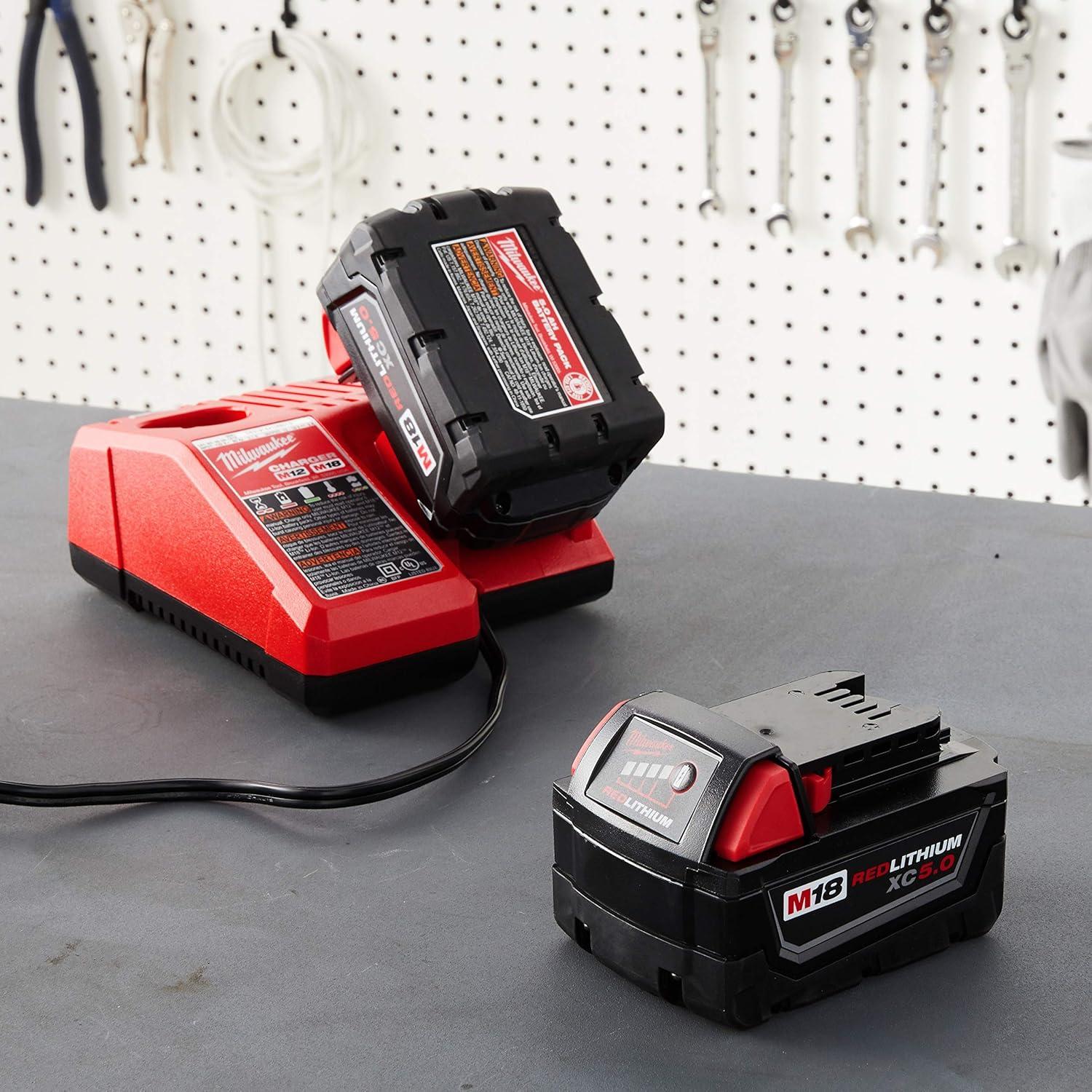 Kit Baterías Milwaukee M18 REDLITHIUM XC 5.0 Ah + Cargador