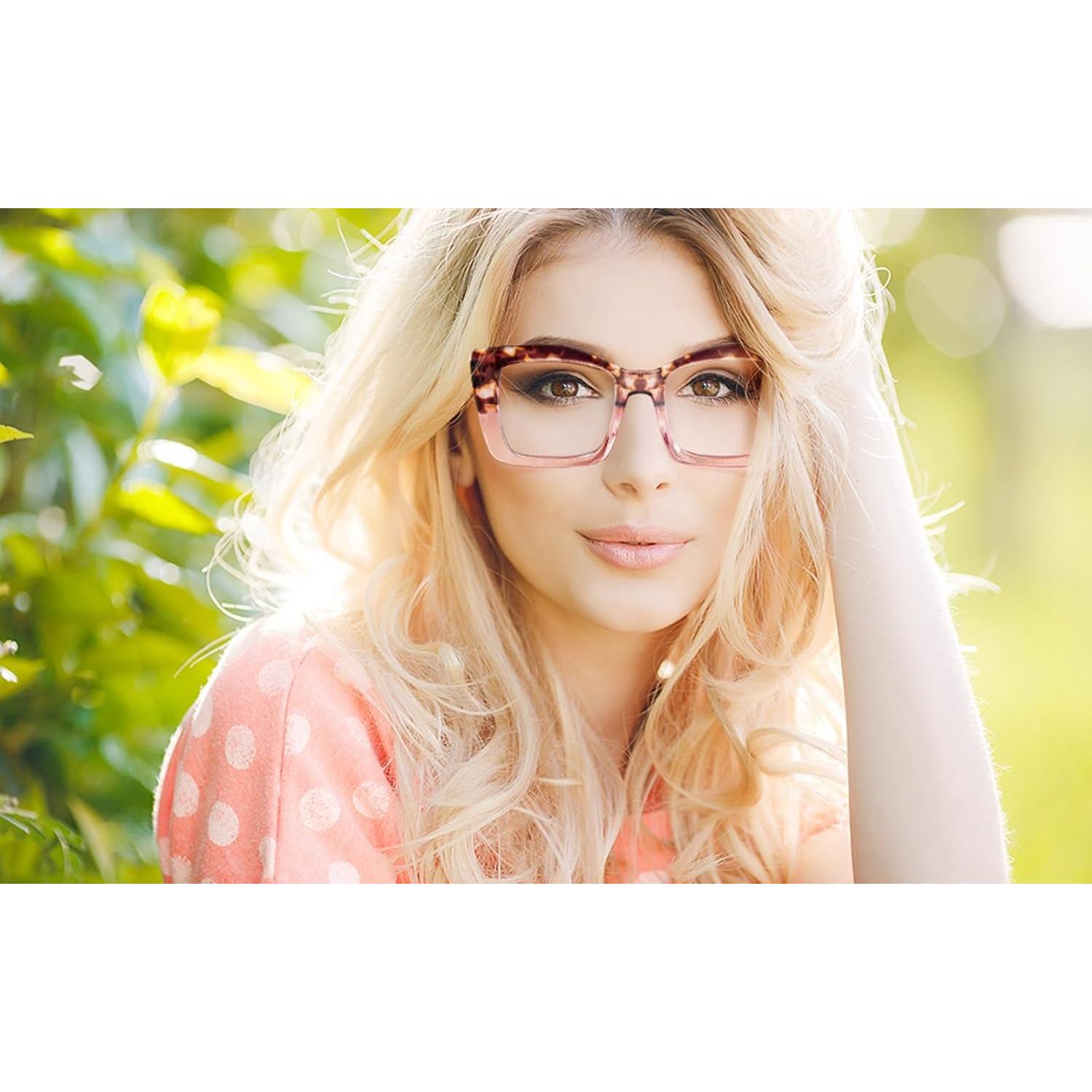 Gafas de lectura REAVEE estilo Oprah, 6 piezas, anti luz azul