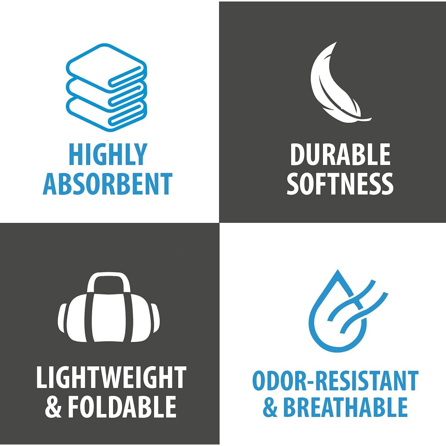 Toallas de Secado Rápido OlimpiaFit - 3 Piezas Microfibra 127x76cm