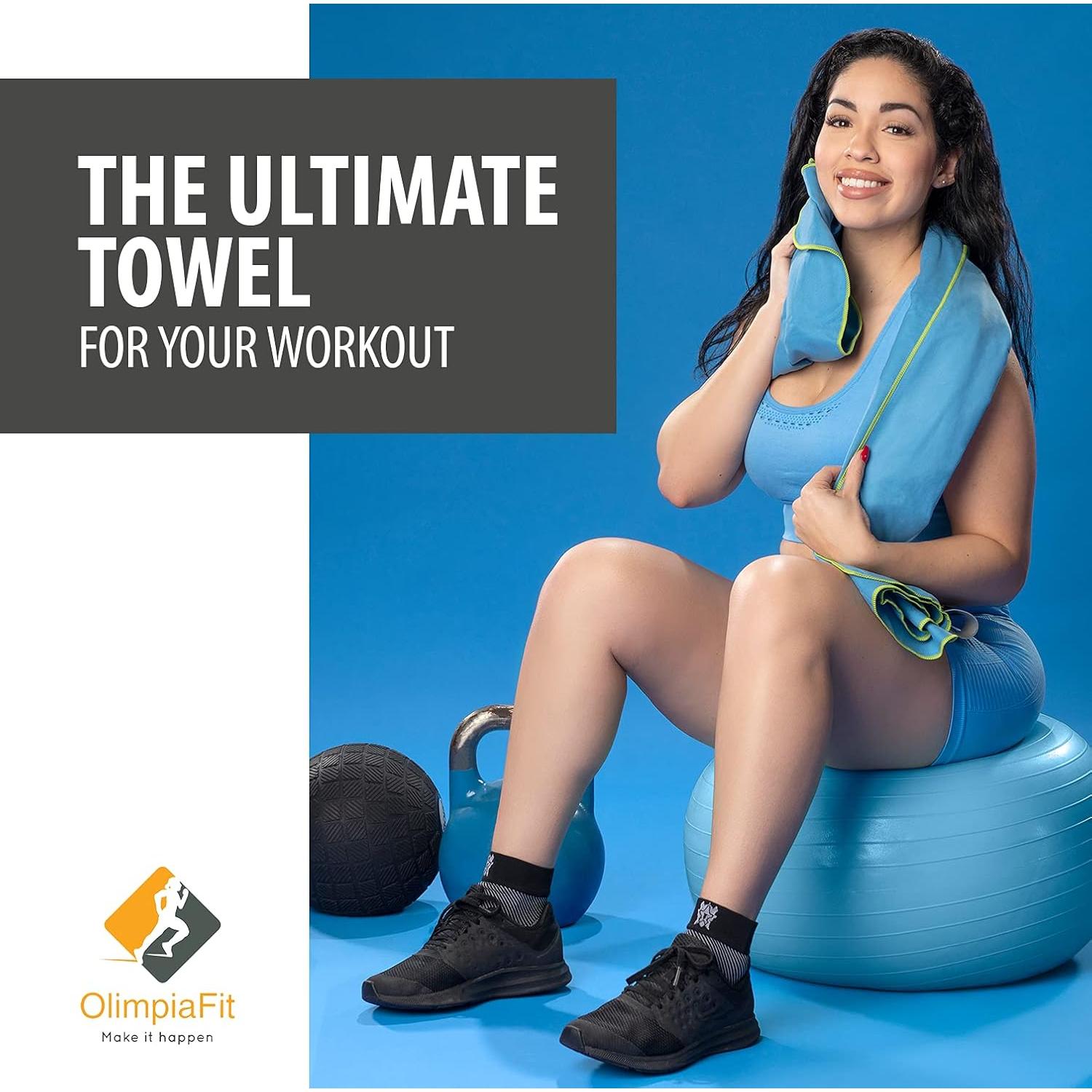 Toallas de Secado Rápido OlimpiaFit - 3 Piezas Microfibra 127x76cm