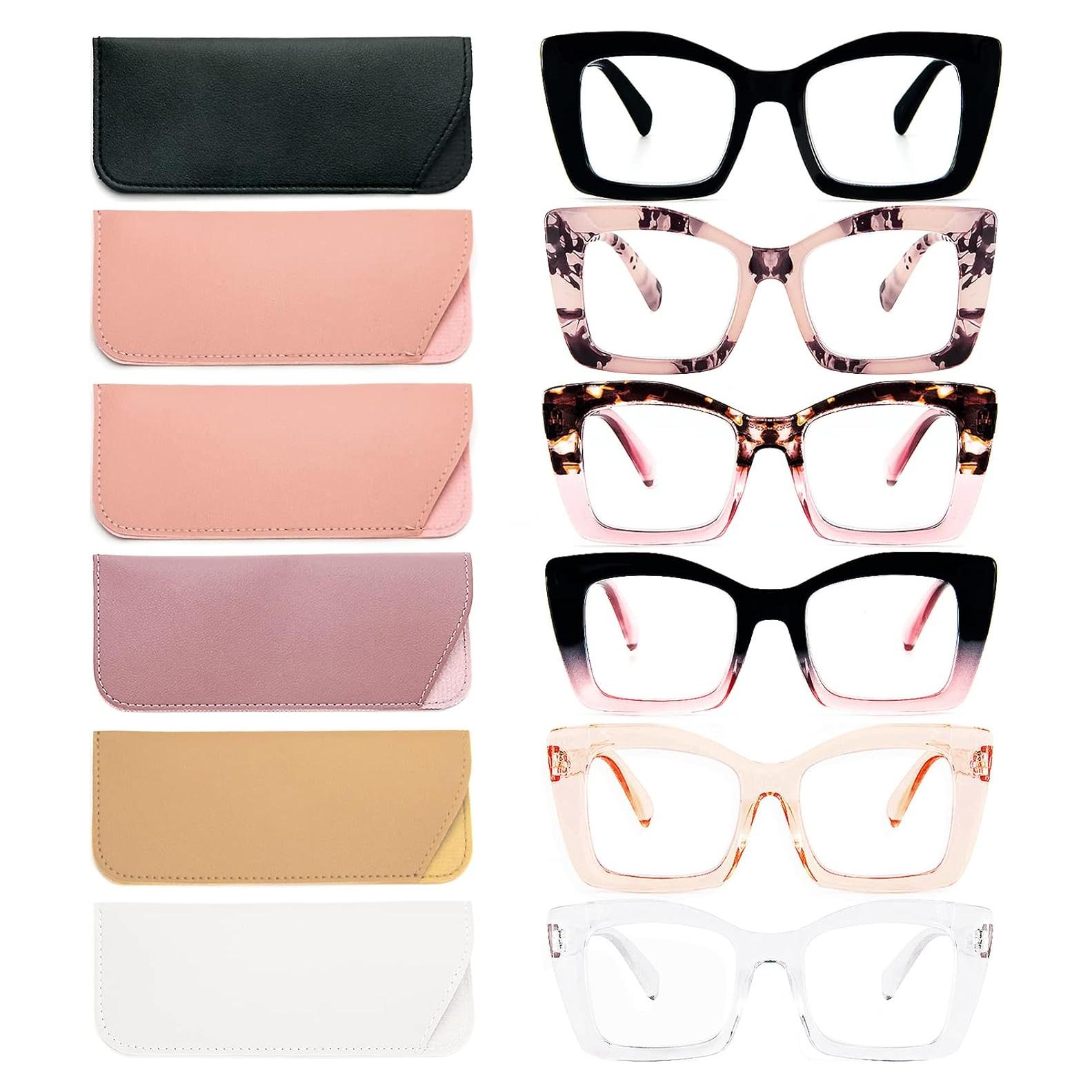 Gafas de Lectura REAVEE 6 Piezas Anti Luz Azul 3.0x