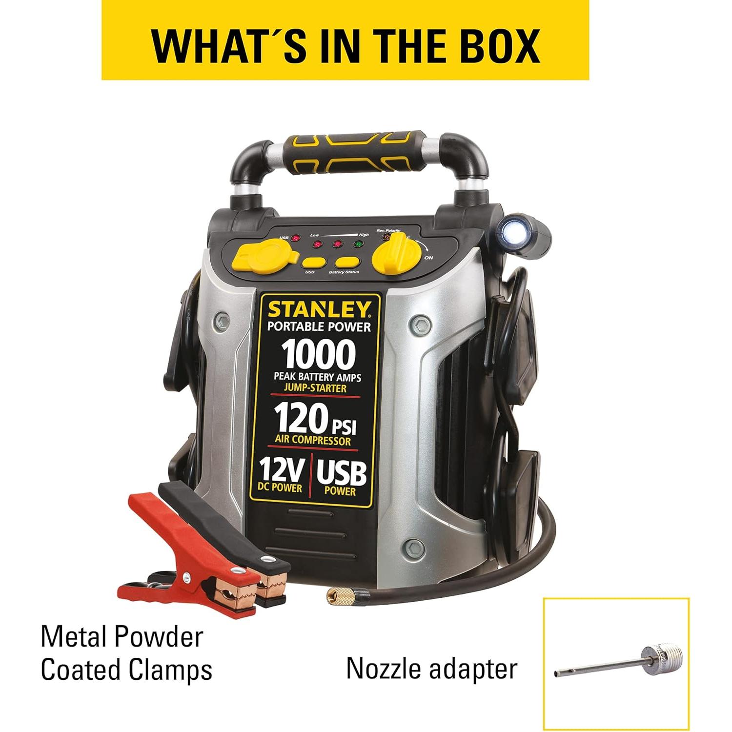 Arrancador de Batería STANLEY J5C09 1000A Compresor USB