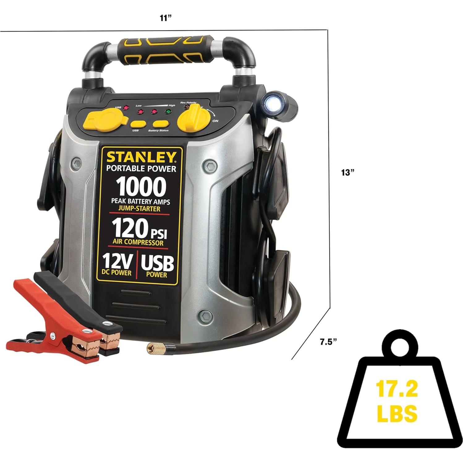 Arrancador de Batería STANLEY J5C09 1000A Compresor USB
