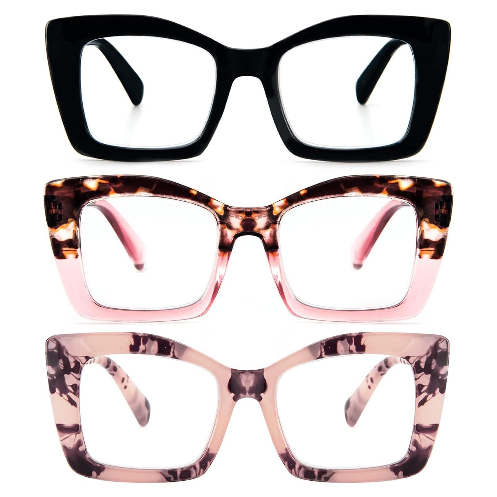 Gafas de Lectura REAVEE Cuadradas Anti Luz Azul 4.0x