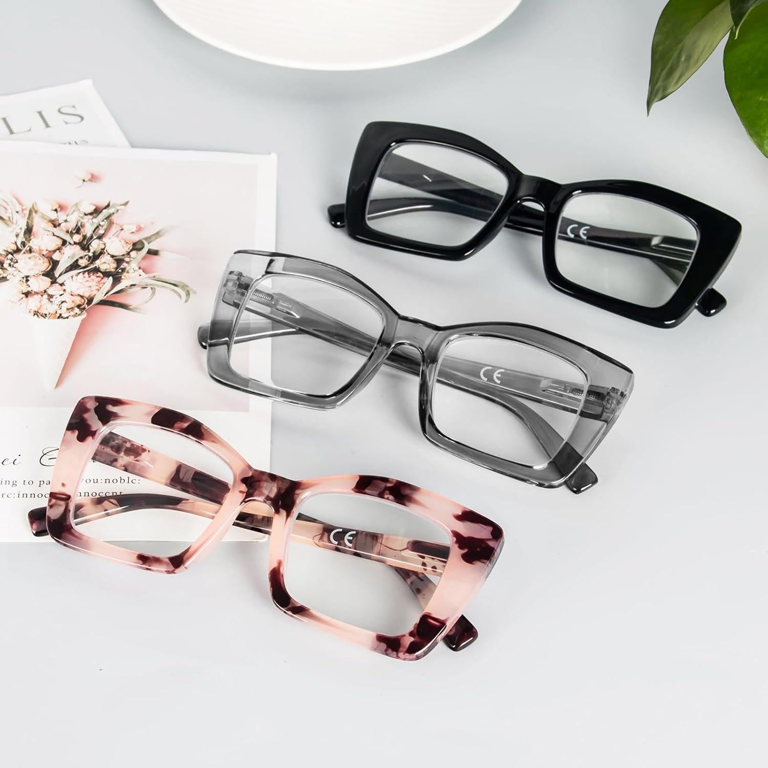 Gafas de lectura REAVEE grandes anti luz azul 2.25x