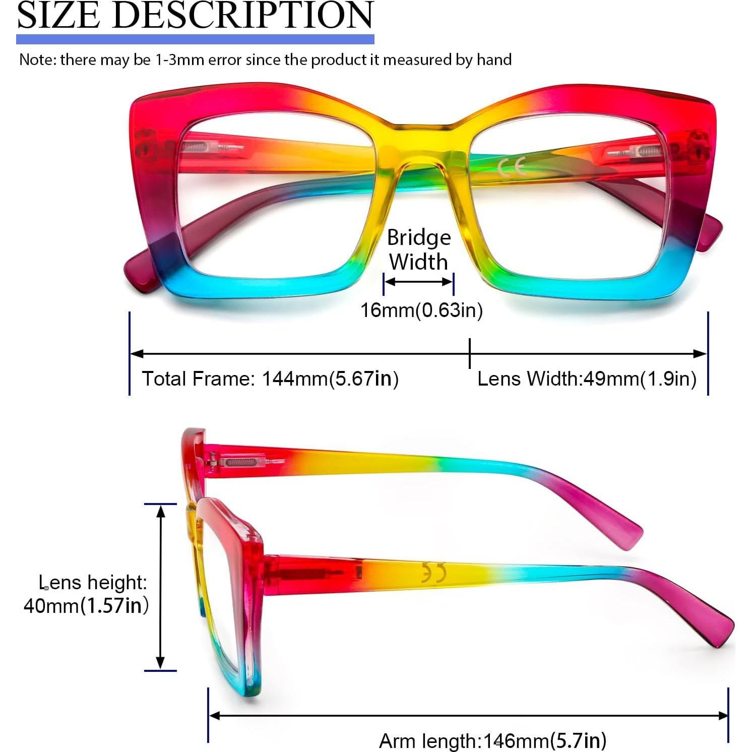 Gafas de Lectura REAVEE Estilo Oprah Anti Luz Azul 2.25x