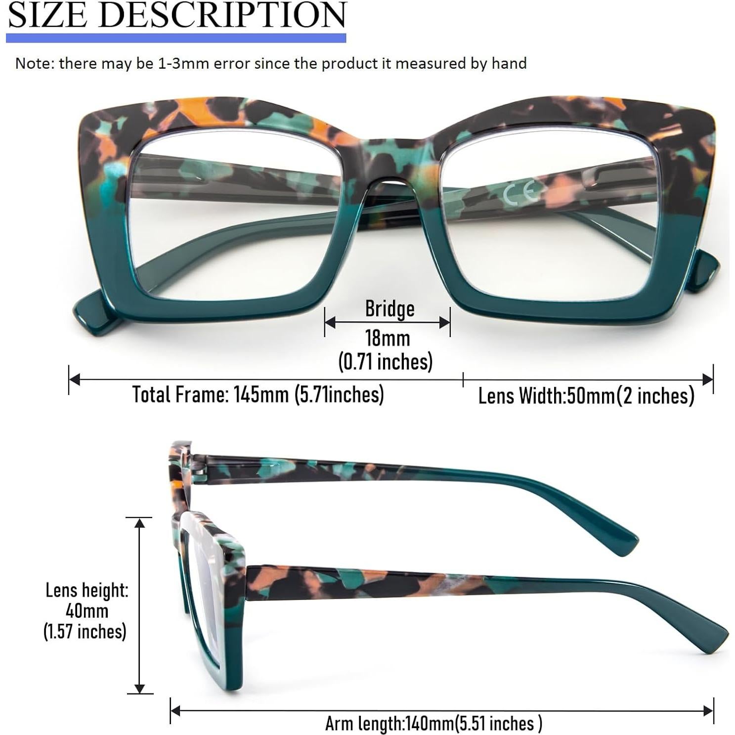 Gafas de lectura REAVEE grandes anti luz azul 3 pares