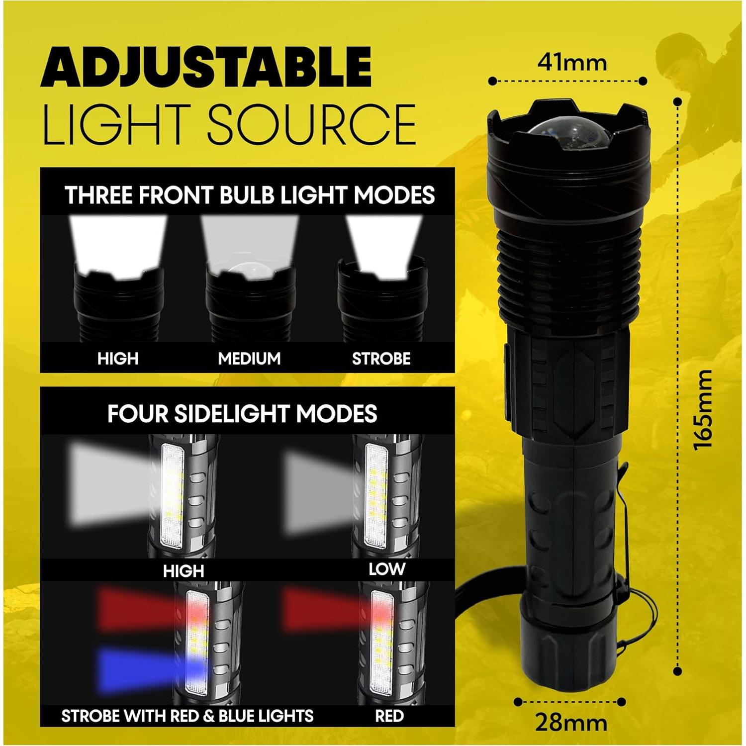 Linterna LED Recargable NL Brands A2 20,000 Lúmenes IPX7