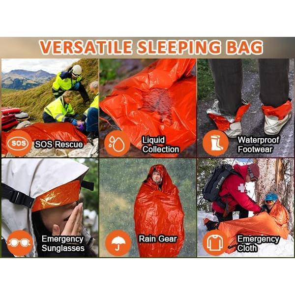 Saco de Dormir de Emergencia DIBBATU 2/4/6/8 Unidades