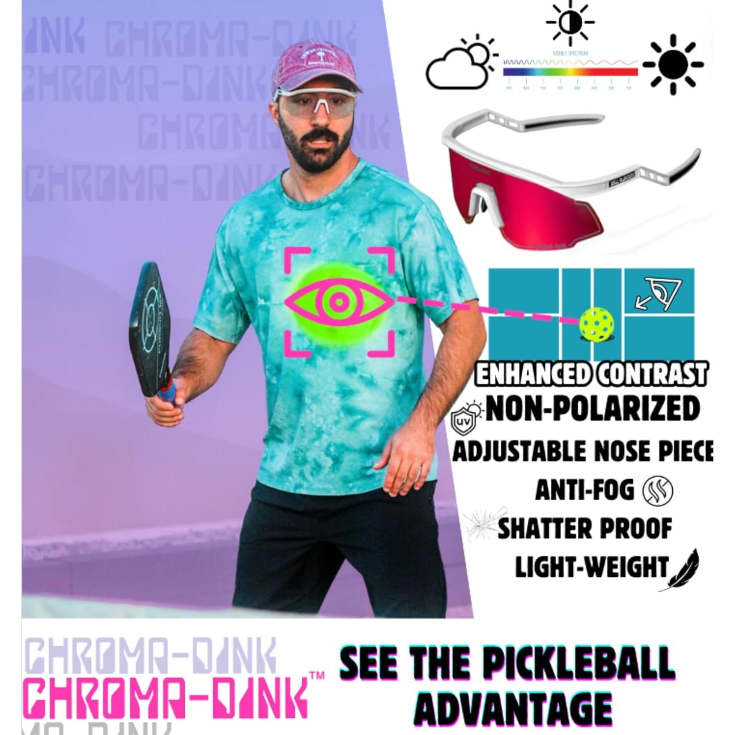 Gafas de Pickleball BallBlinders Foto-cromáticas UV Ajustables