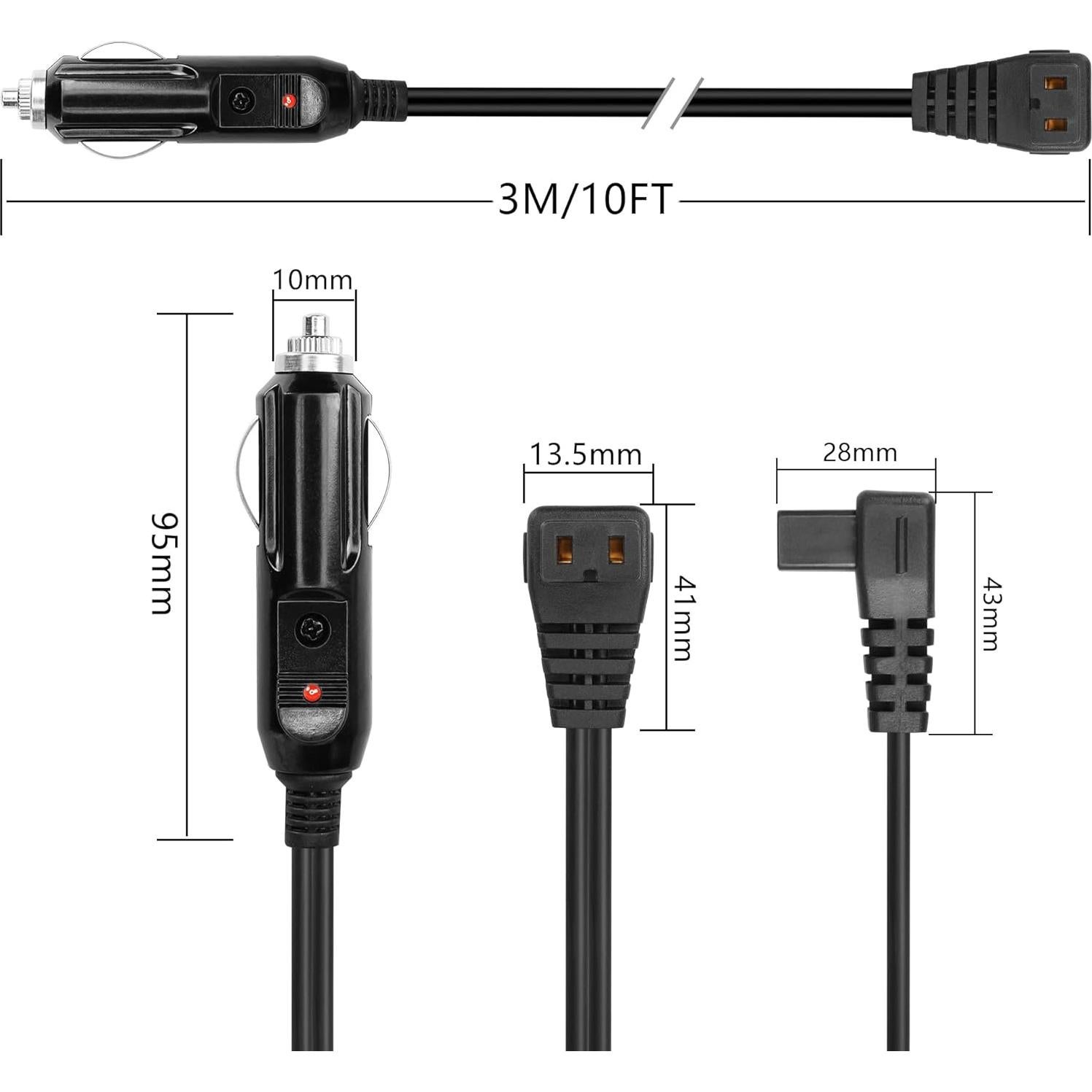 Cable de Alimentación para Refrigerador de Coche YOUCHENG 3m 12V/24V