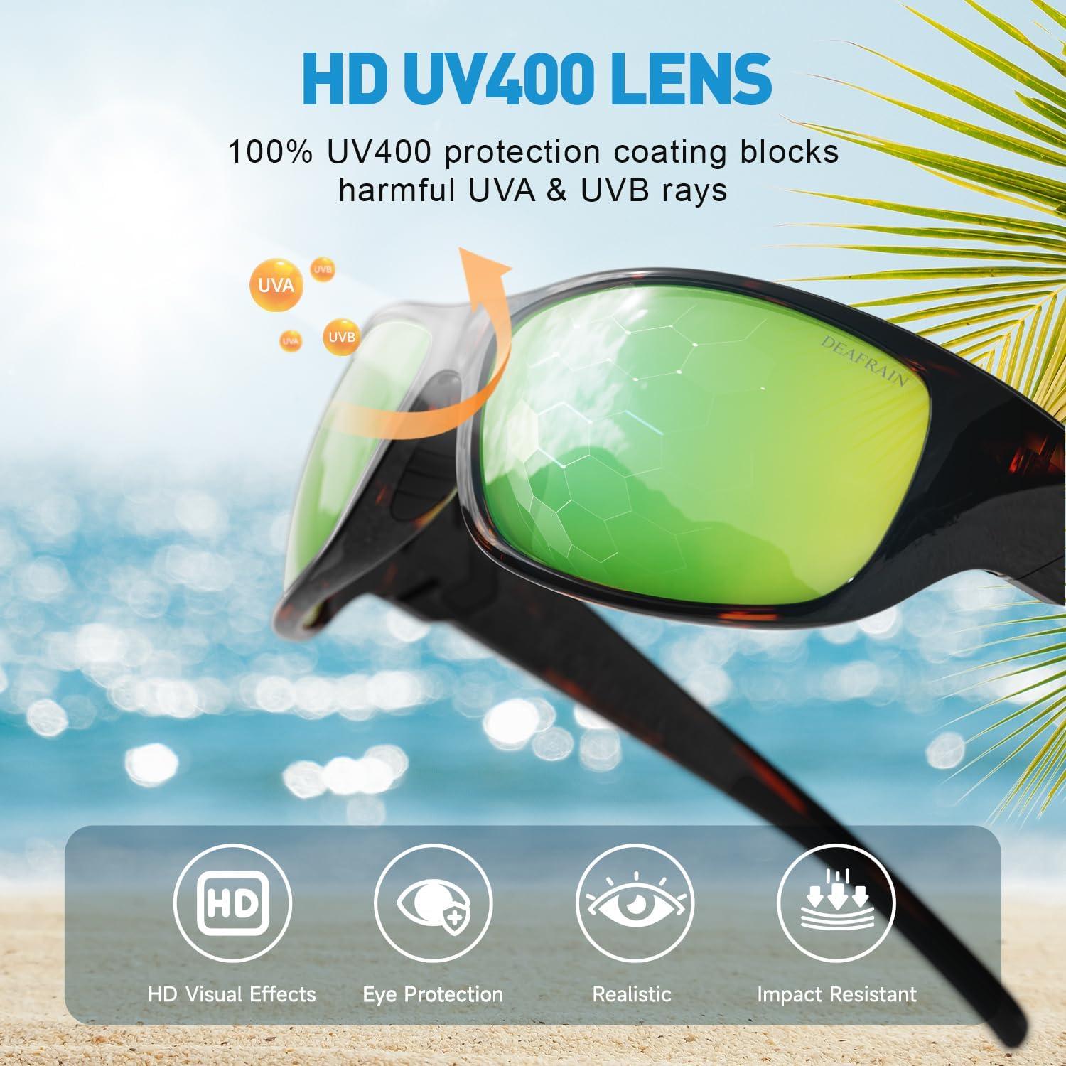 Polarized Sports Sunglasses for Men Women Driving Fishing Cycling Running UV Protection