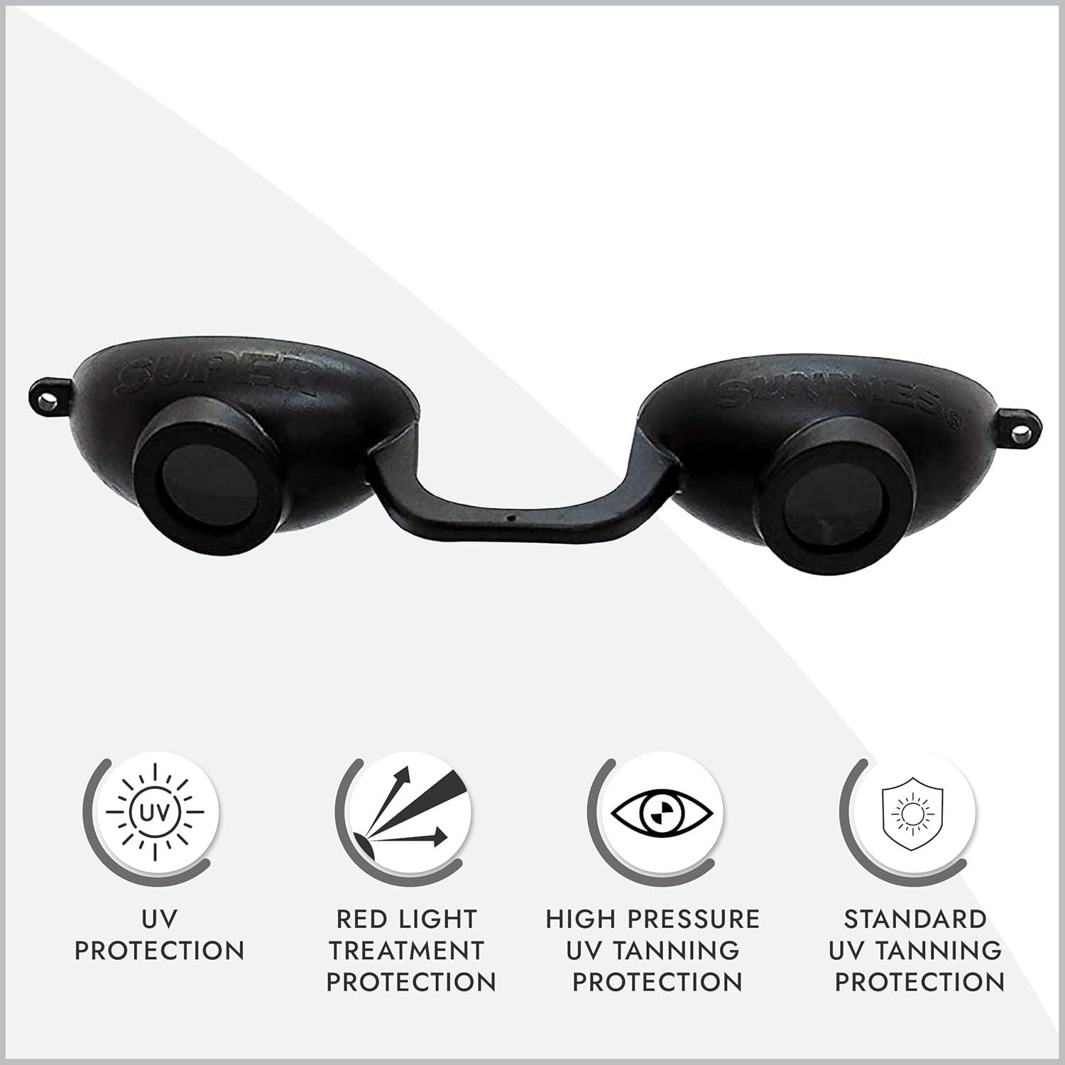 Gafas de Bronceado Super Sunnies Evo Flex UV Protección Negra