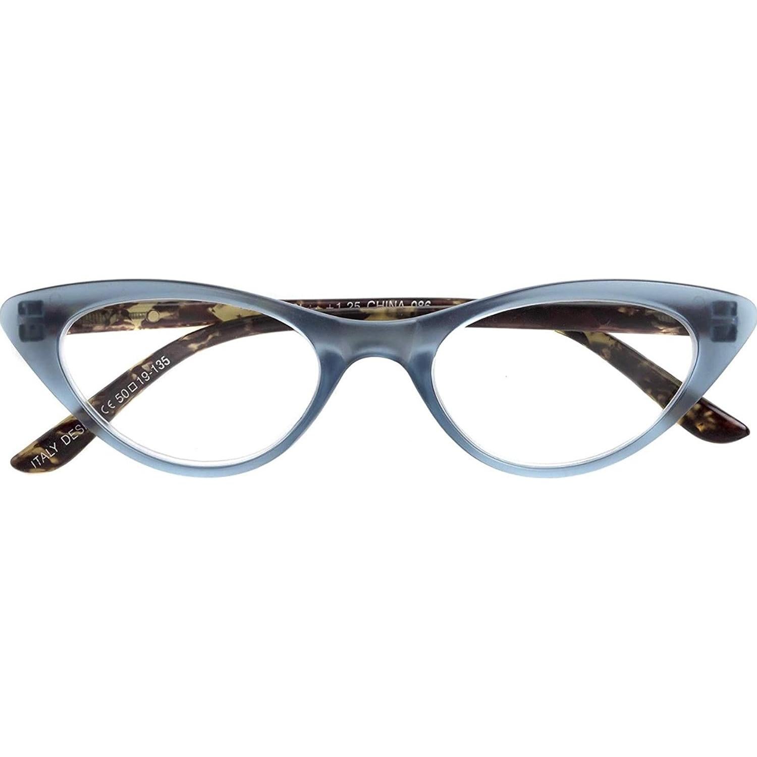 Gafas de Lectura Cat's Meow para Mujeres 1.00 Azul Vintage