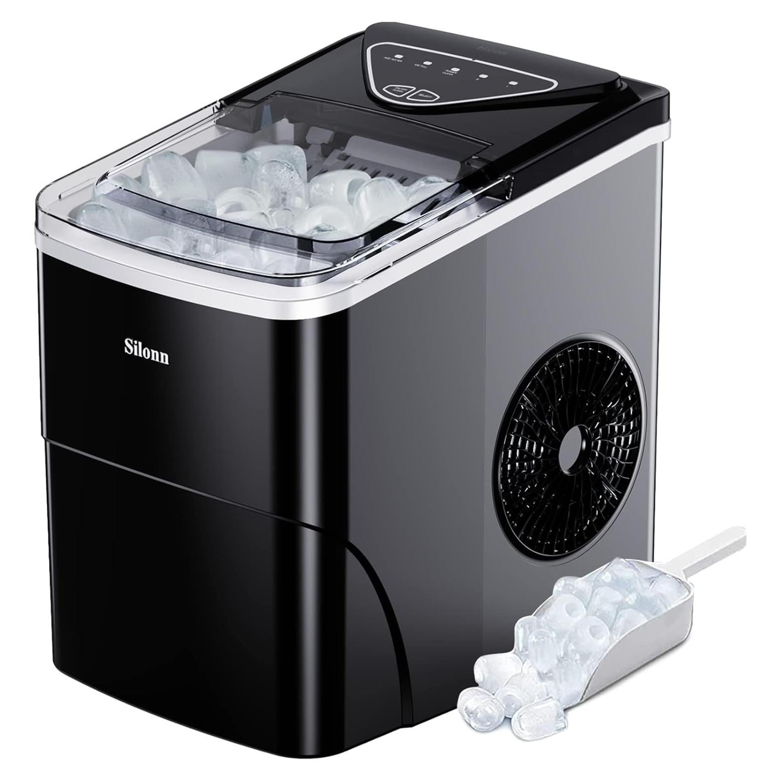 Fabricador de Hielo Silonn SLIM01B, 9 Cubos en 6 Min, 11.79 kg