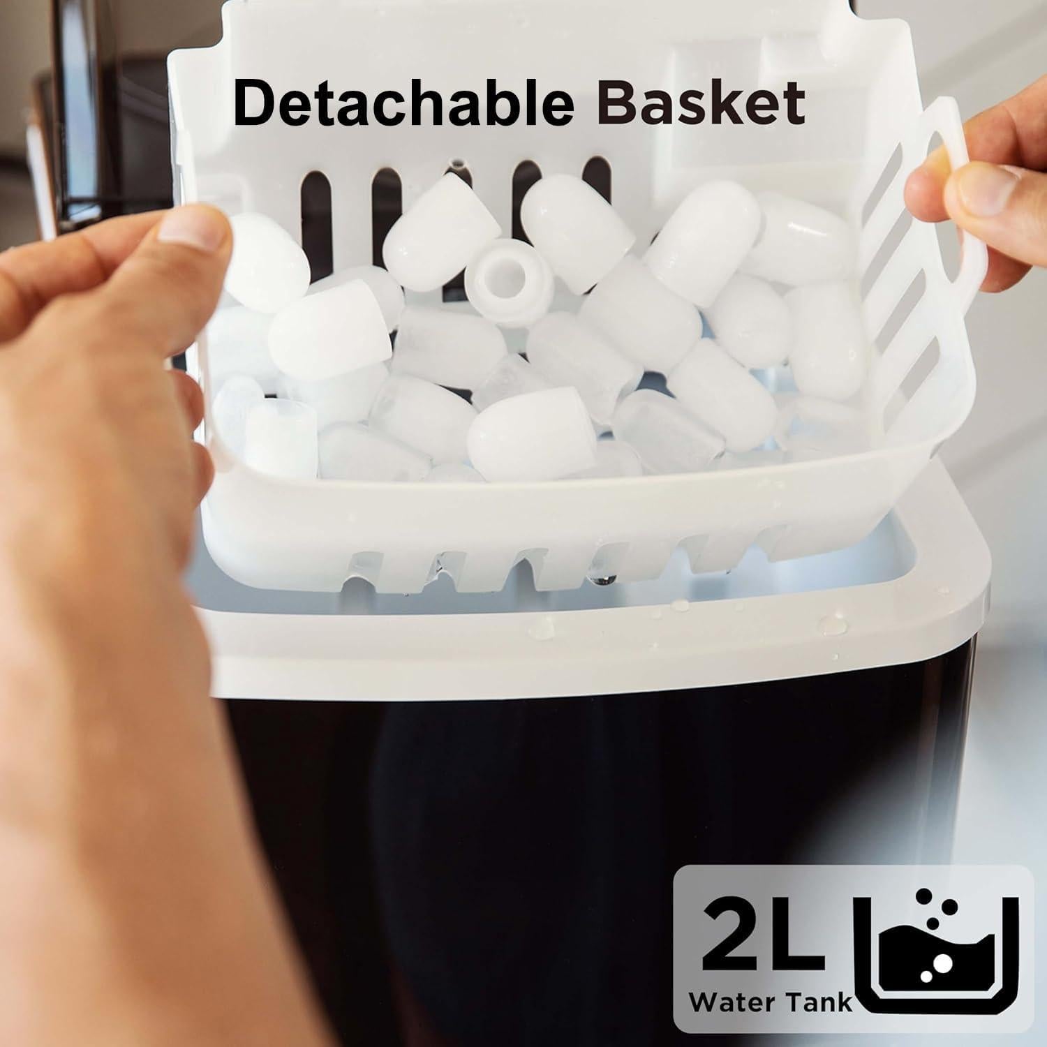 Fabricador de Hielo Silonn SLIM01B, 9 Cubos en 6 Min, 11.79 kg