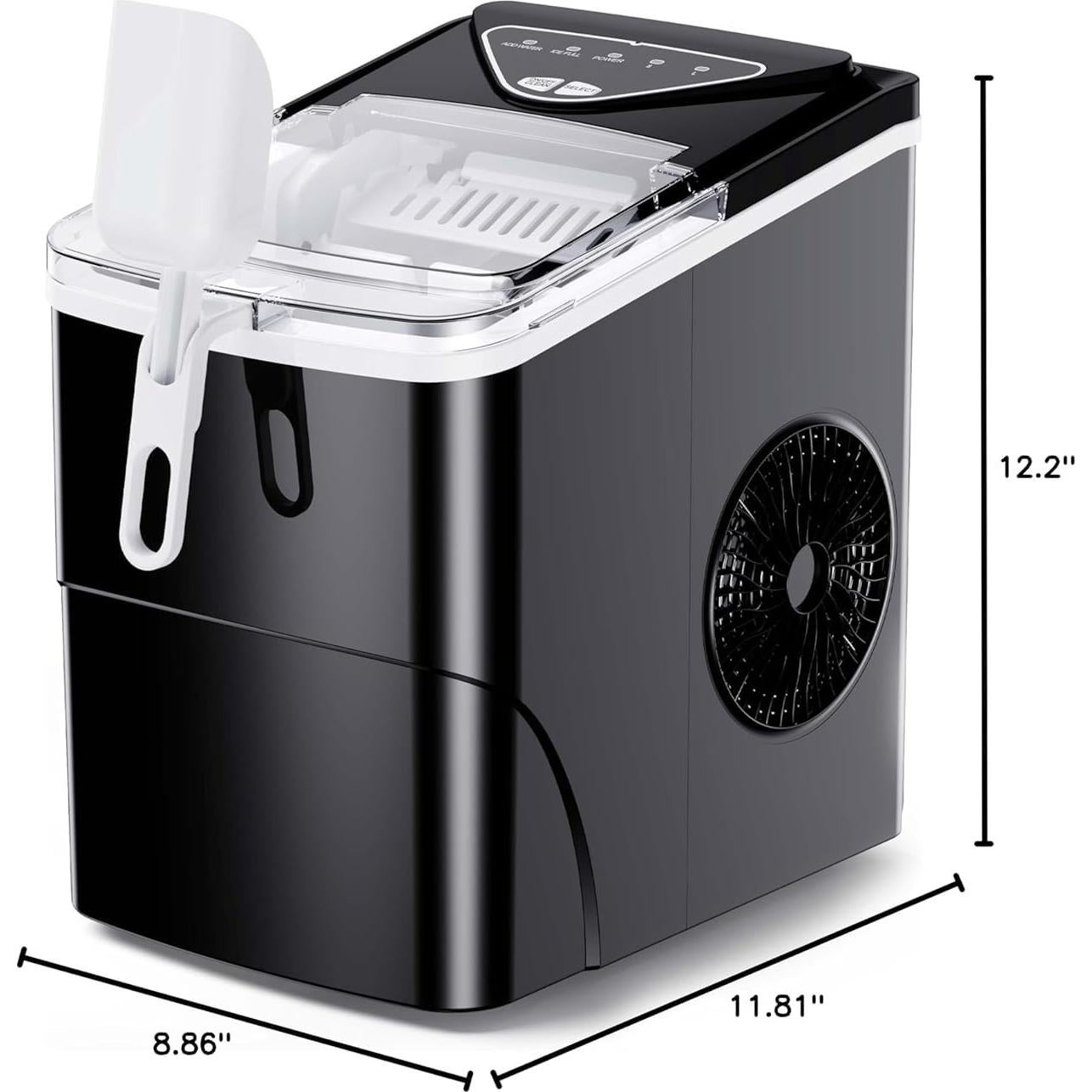 Fabricador de Hielo Silonn SLIM01B, 9 Cubos en 6 Min, 11.79 kg