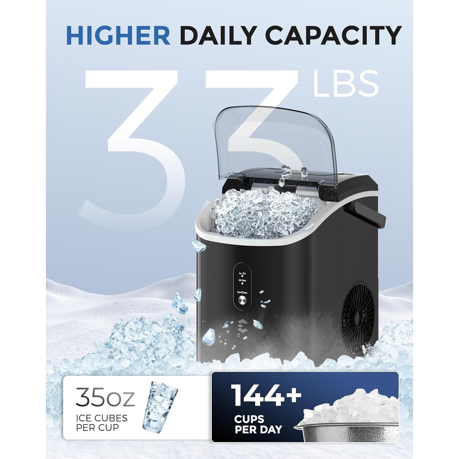 Fabricador de Hielo Nugget Easyera N280G, 15 kg/día, Portable