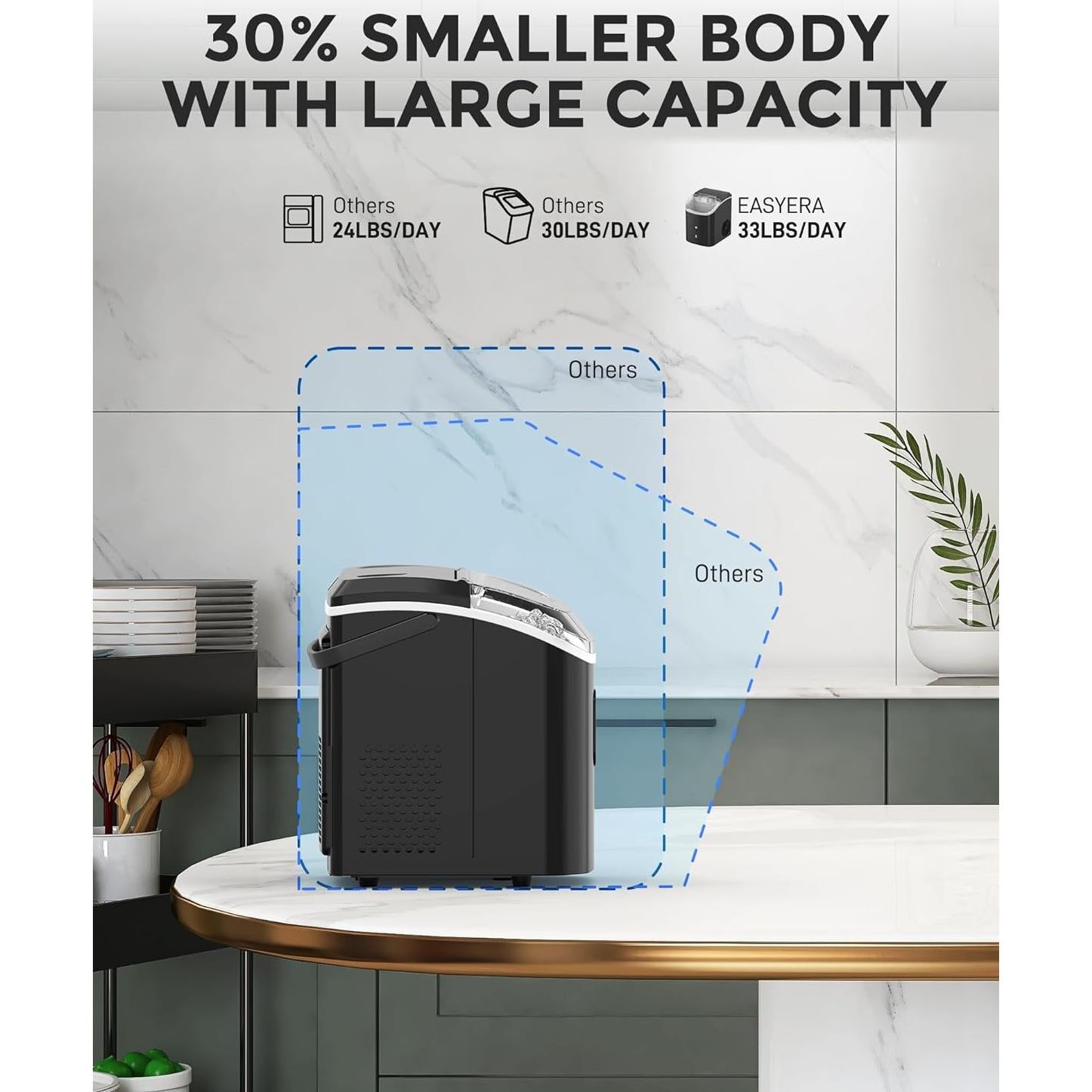 Fabricador de Hielo Nugget Easyera N280G, 15 kg/día, Portable