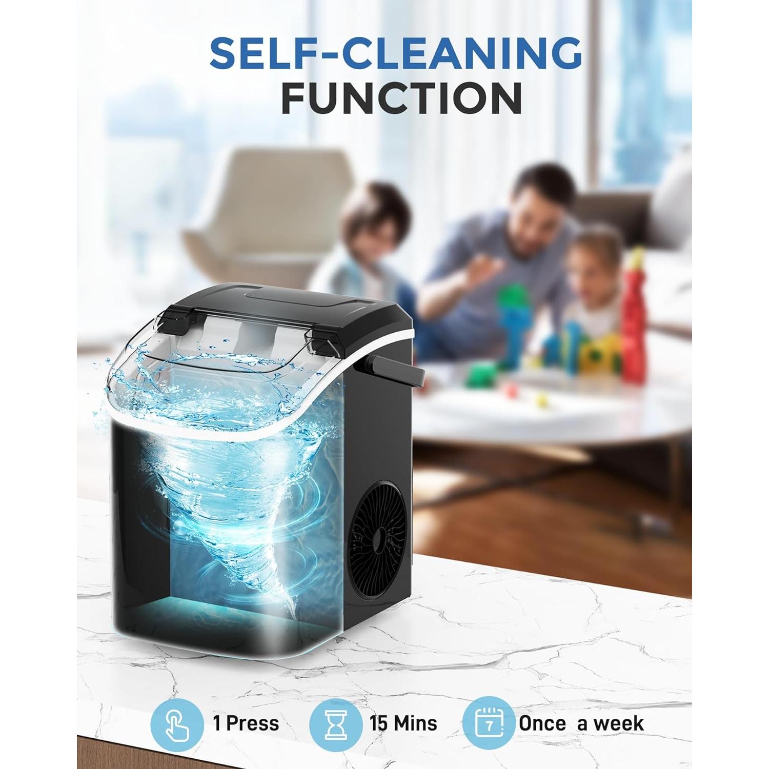 Fabricador de Hielo Nugget Easyera N280G, 15 kg/día, Portable