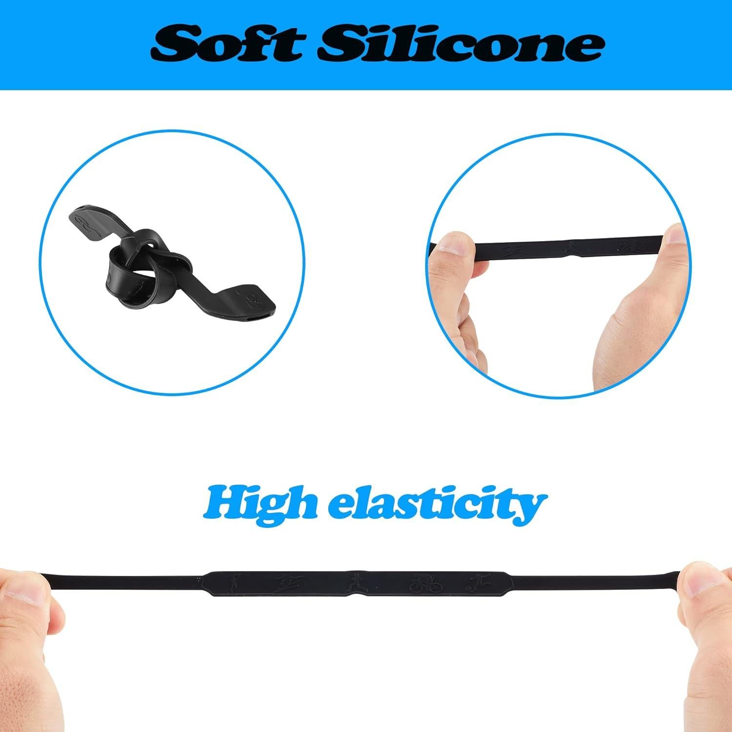 Correa para Gafas lvvfit Silicona Antideslizante 4pcs Negro