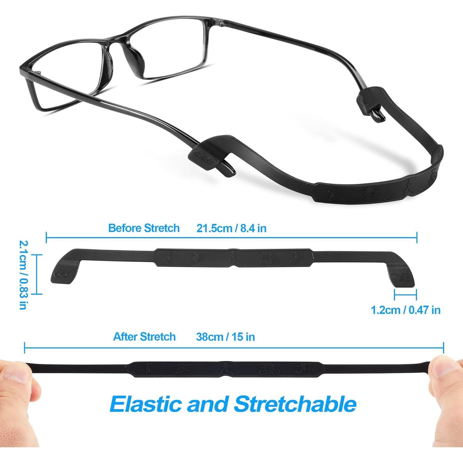 Correa para Gafas lvvfit Silicona Antideslizante 4pcs Negro