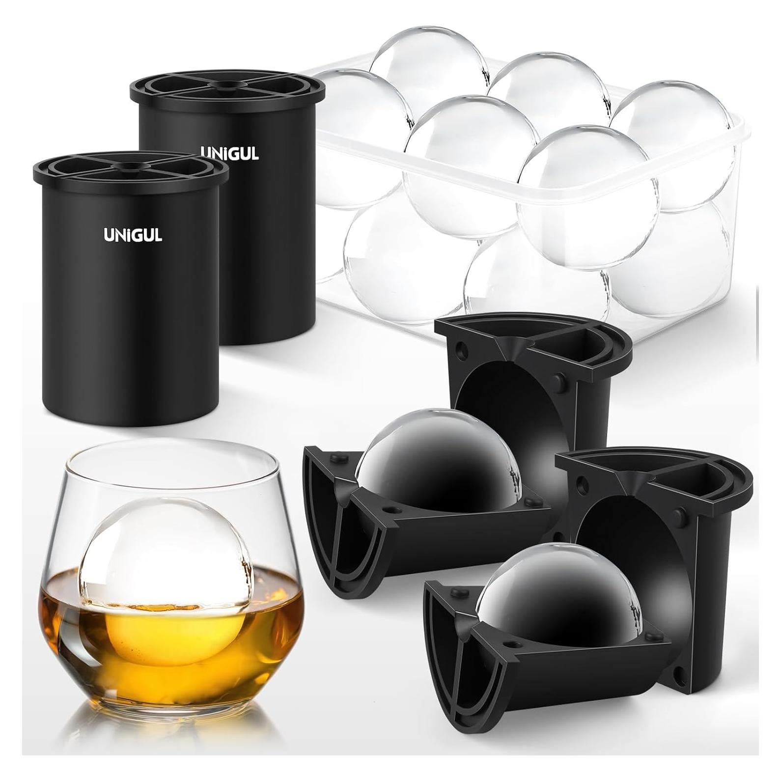 Fabricante de Hielo Claro Unigul 2 Pack Molde Redondo 6,35 cm